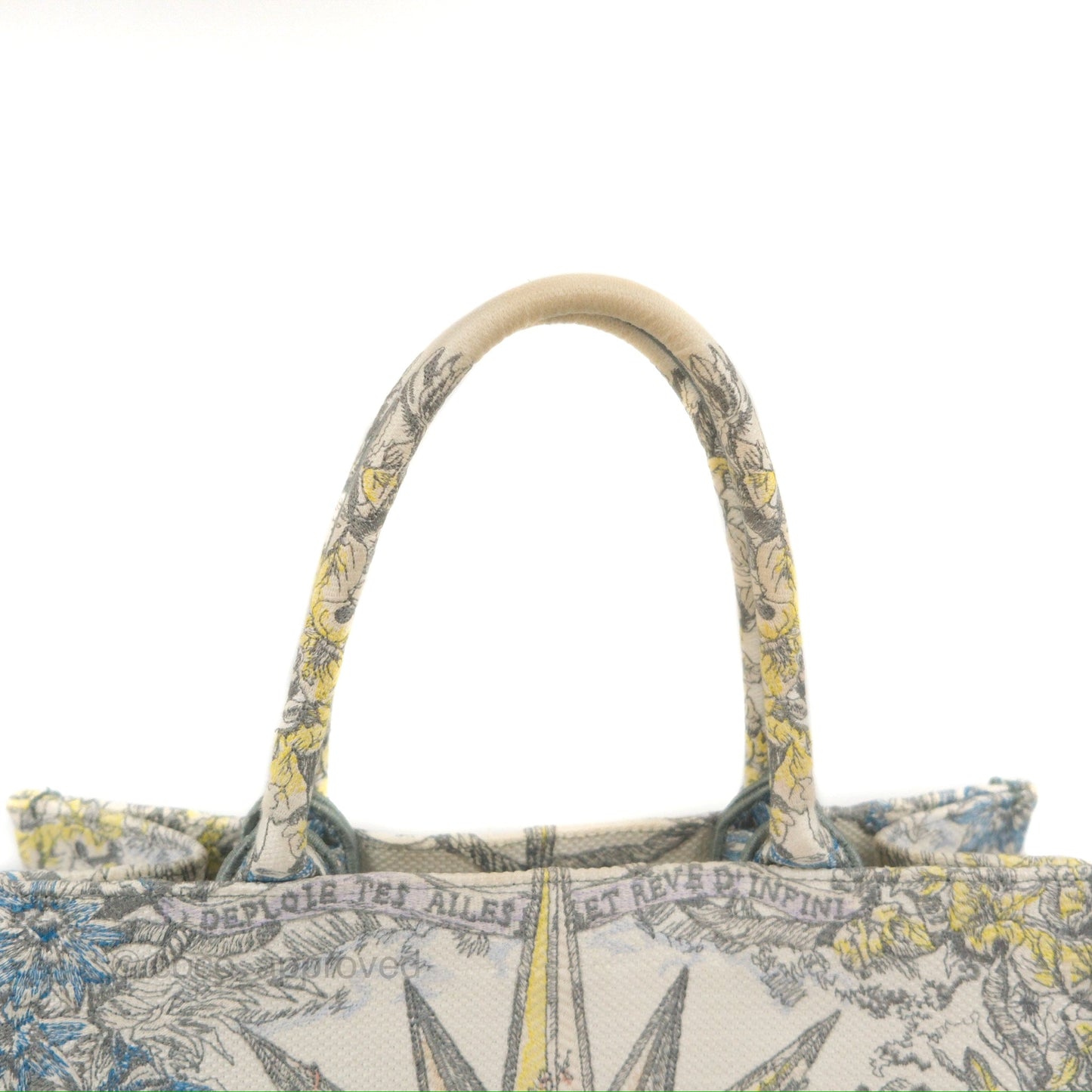 Christian Dior Medium(Old Small) Book Tote White Multicolor Rêve d'Infini Embroidery