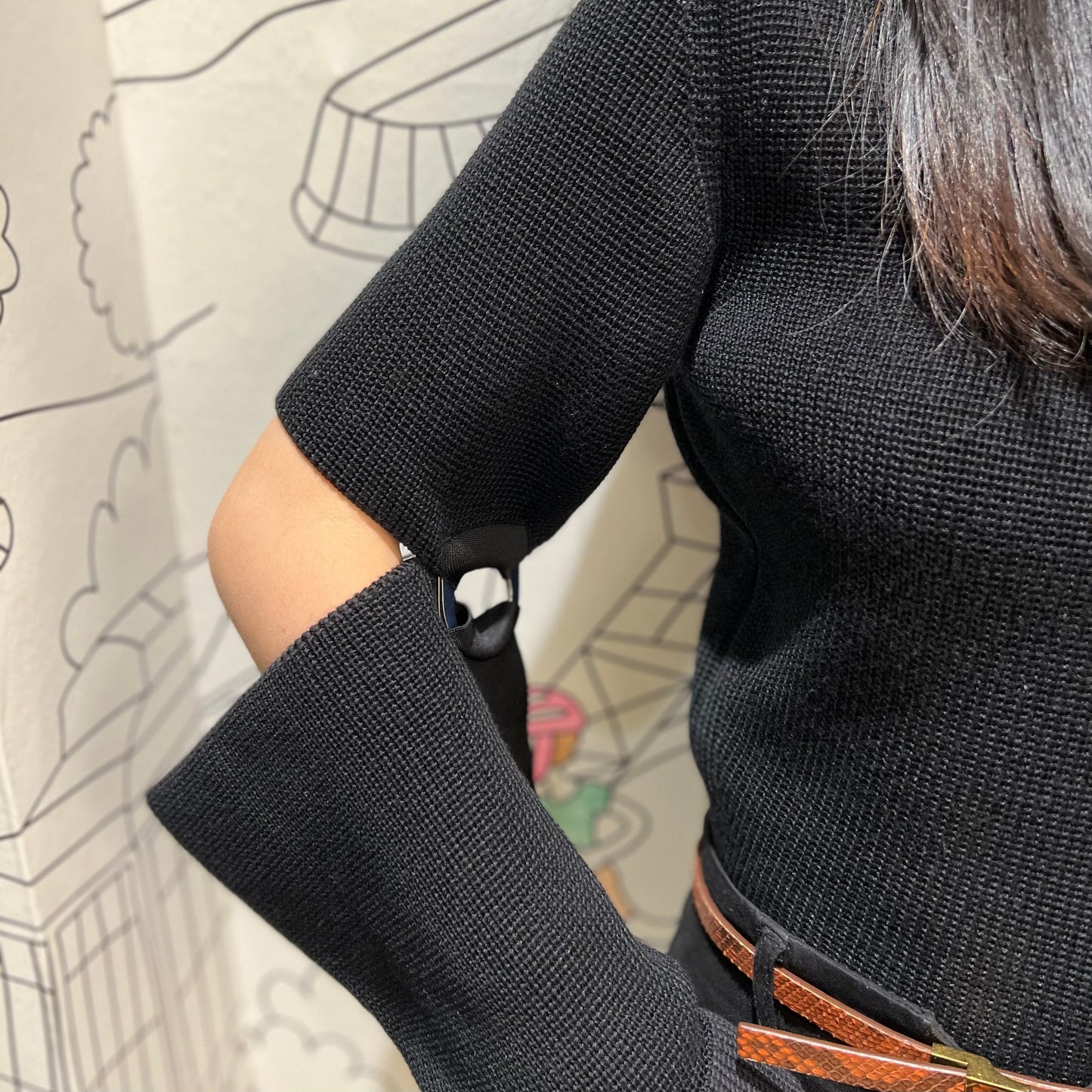 Celine in Cotton and Viscose Collar Sweater