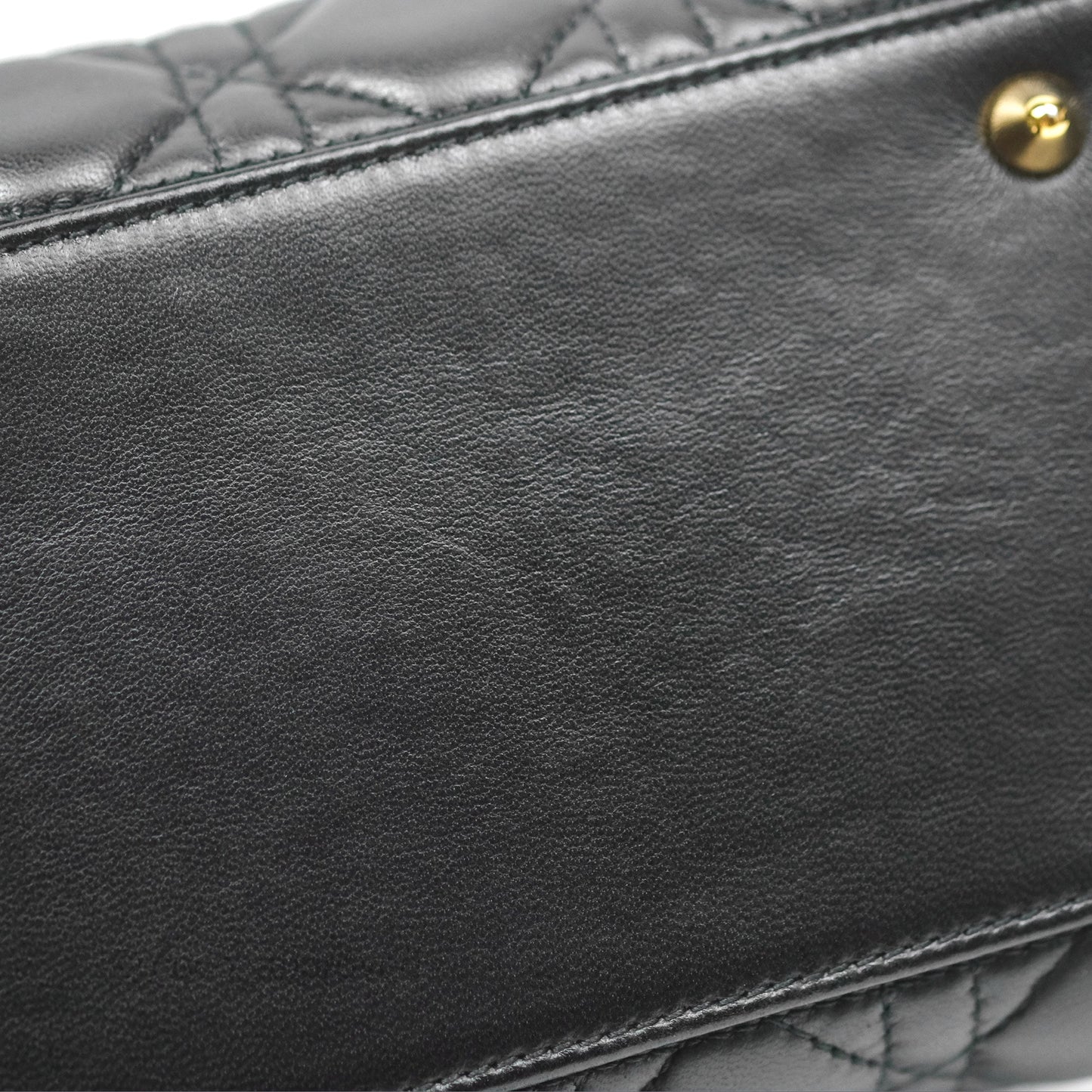 Christian Dior Medium Lady Dior Black Lambskin Gold Hardware