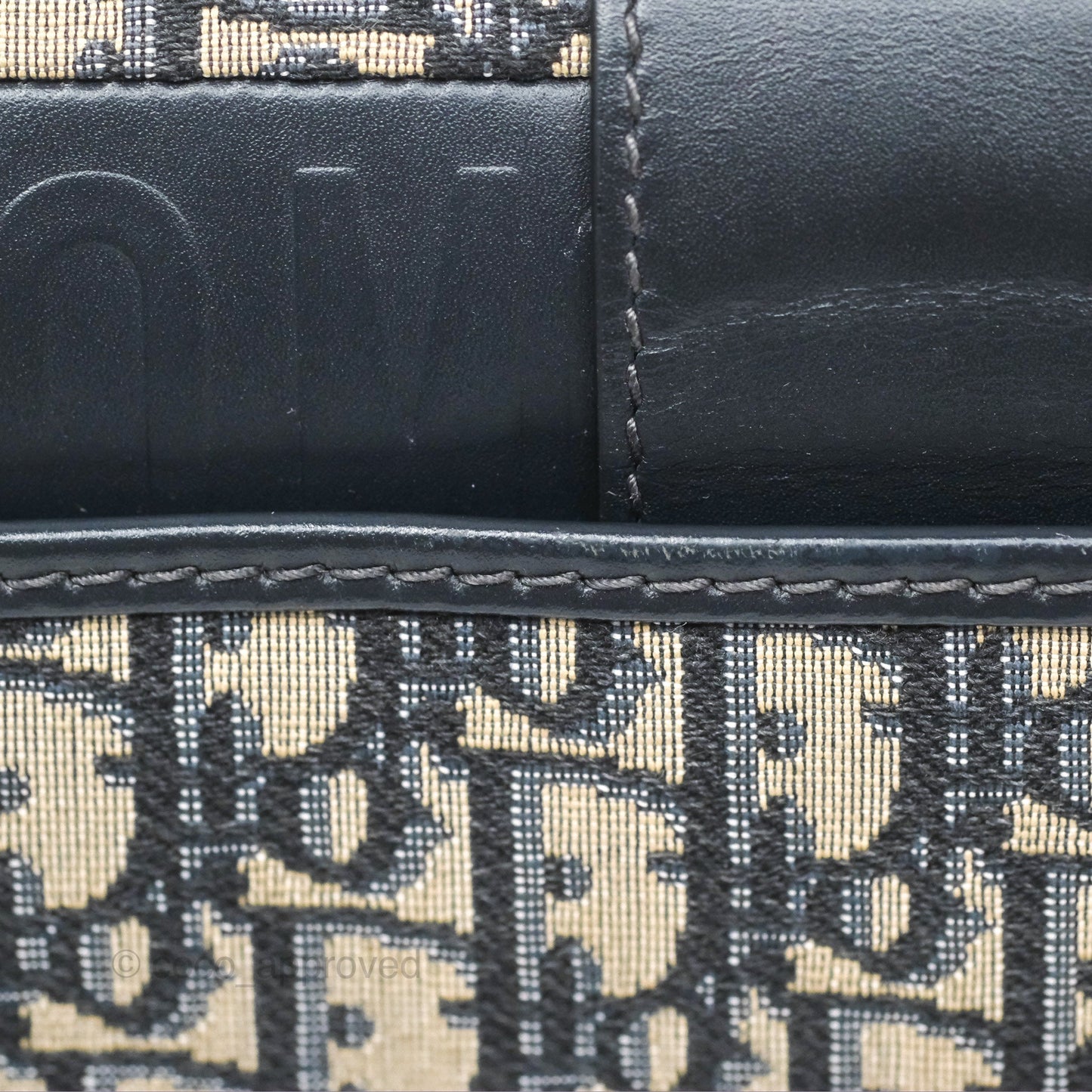 Christian Dior 30 Montaigne with Chain Blue Dior Oblique Jacquard
