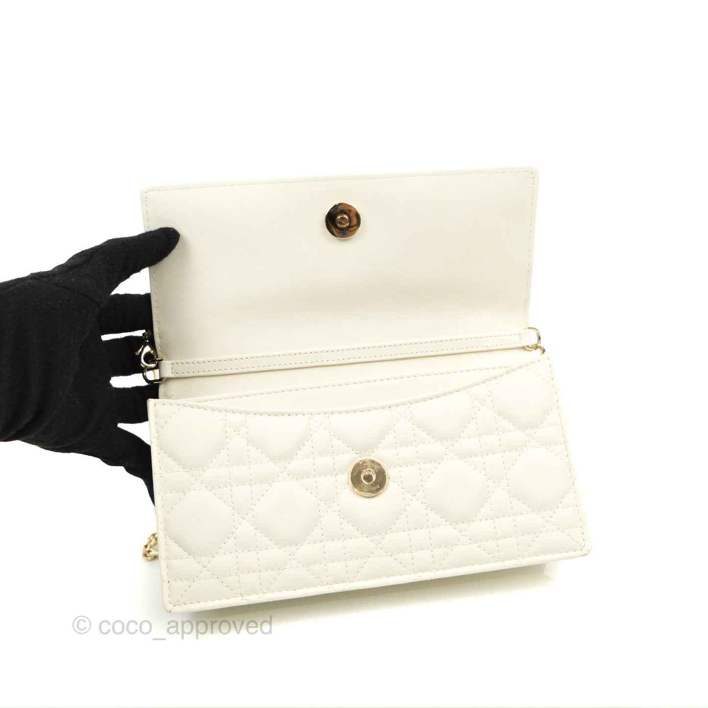 Dior Miss Dior Mini Bag Ivory White Cannage Lambskin