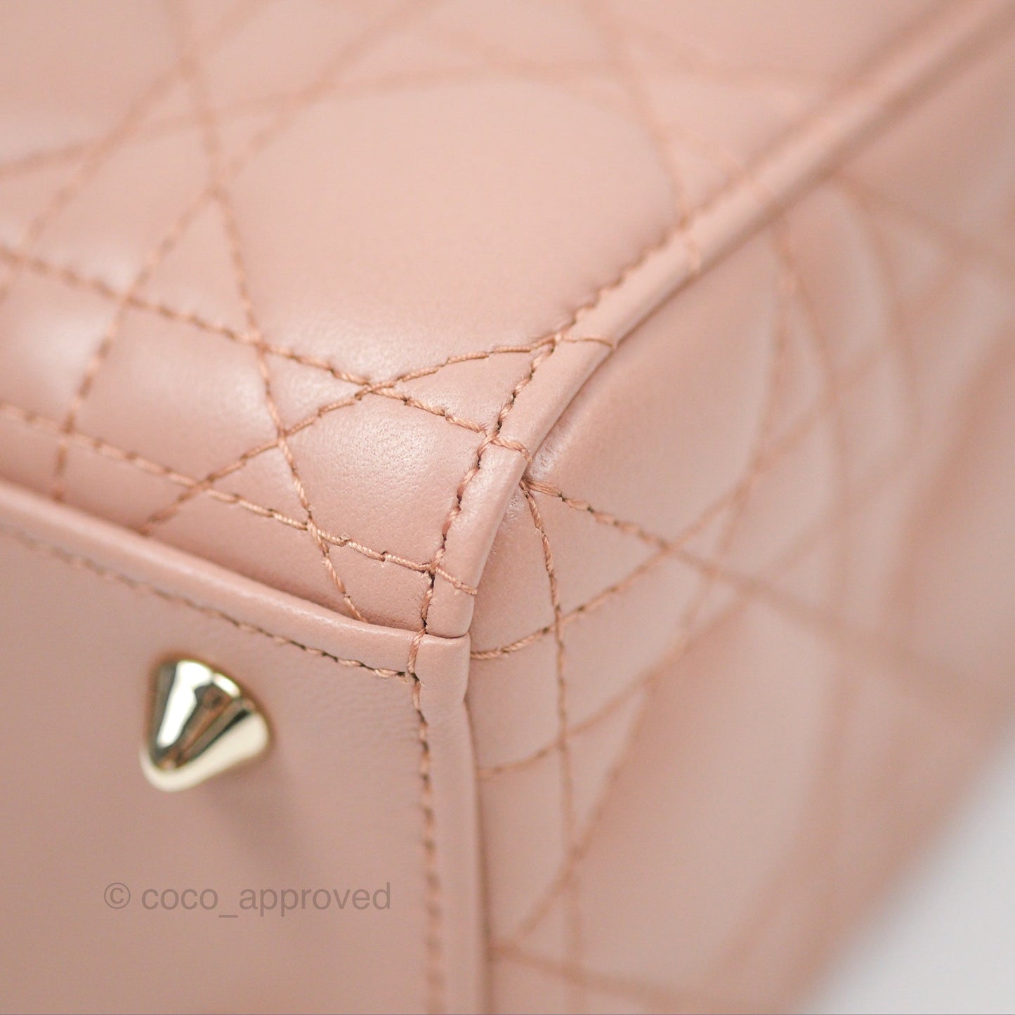 Christian Dior Small Lady Dior My ABCDior Blush Cannage Lambskin Gold Hardware
