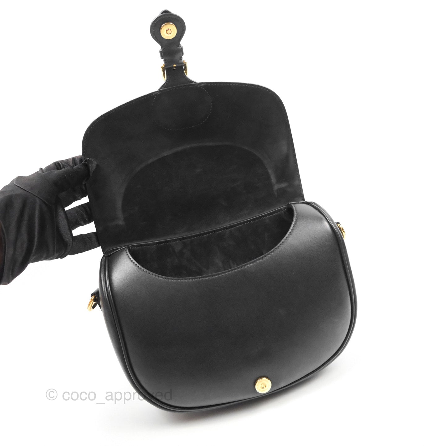 Christian Dior Medium Bobby Flap Black Box Calfskin