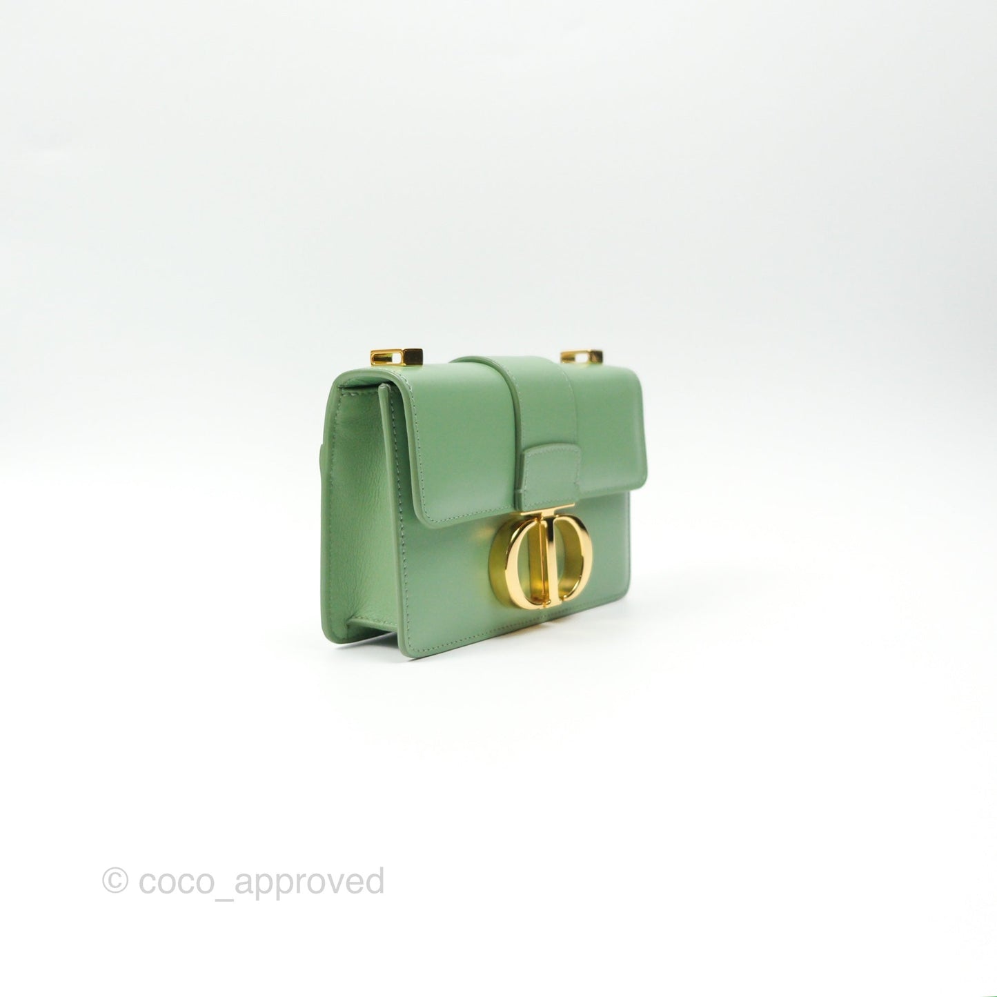 Dior Micro 30 Montaigne Flap Bag Mint Green Smooth Calfskin