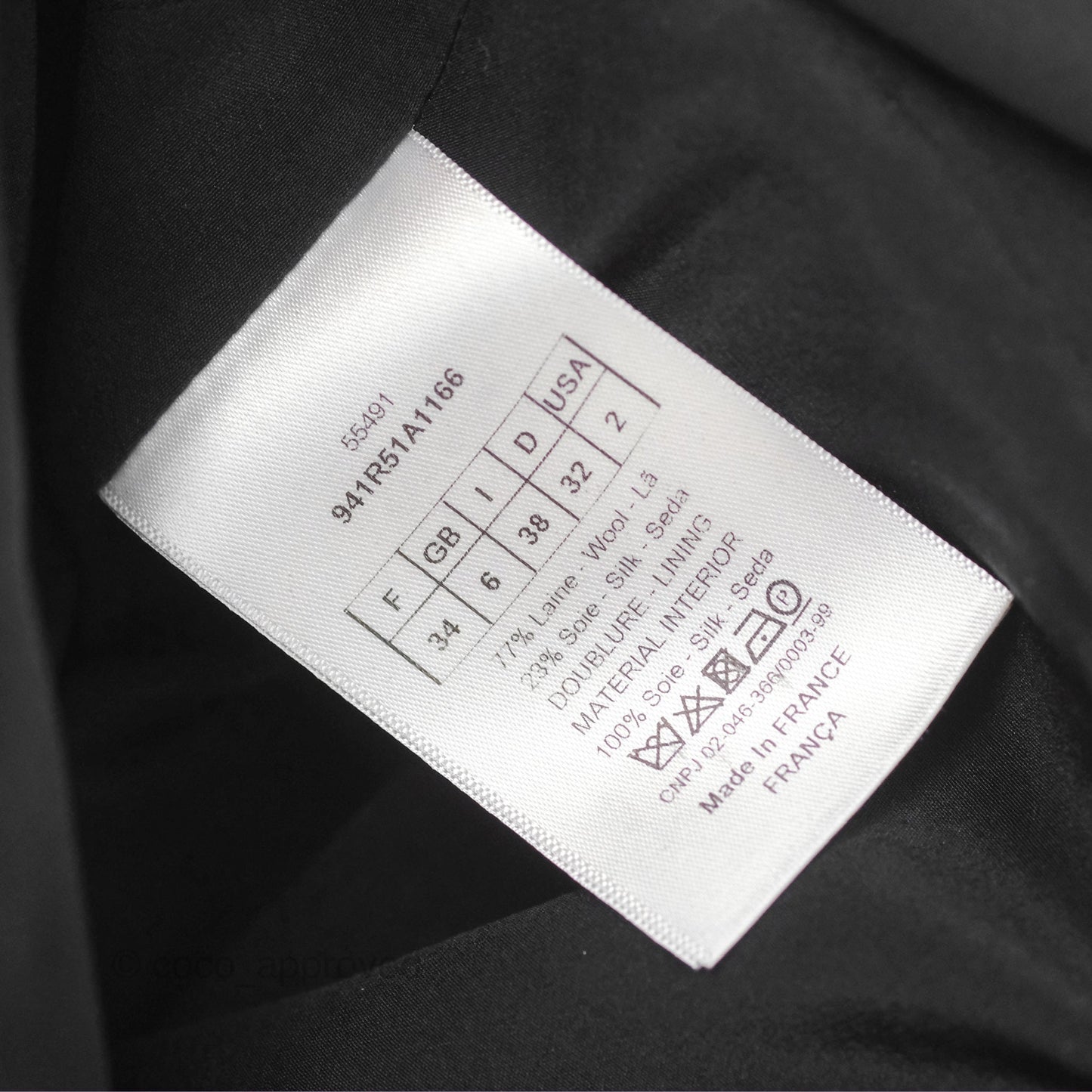 Christian Dior Gathered Mini Dress Black Wool Silk Size 34