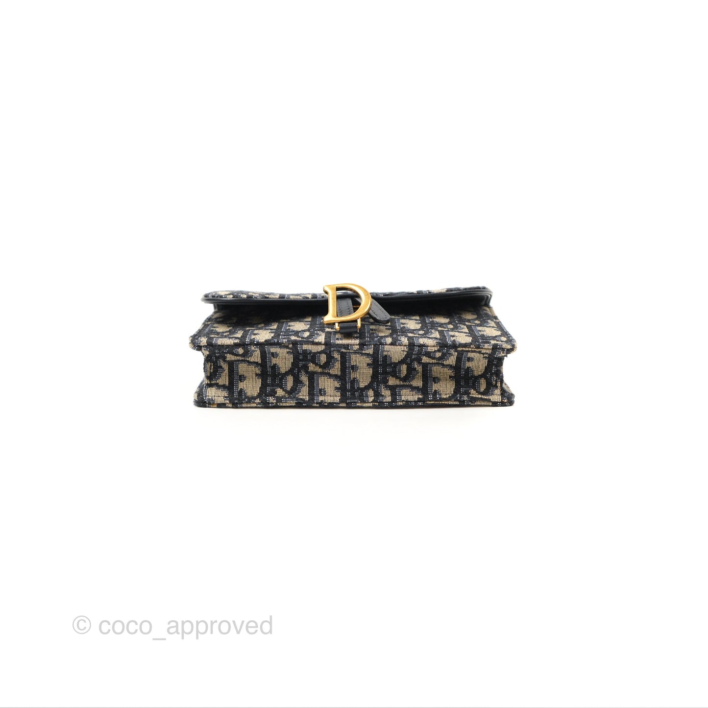 Christian Dior Blue Dior Oblique Jacquard Saddle Belt Pouch