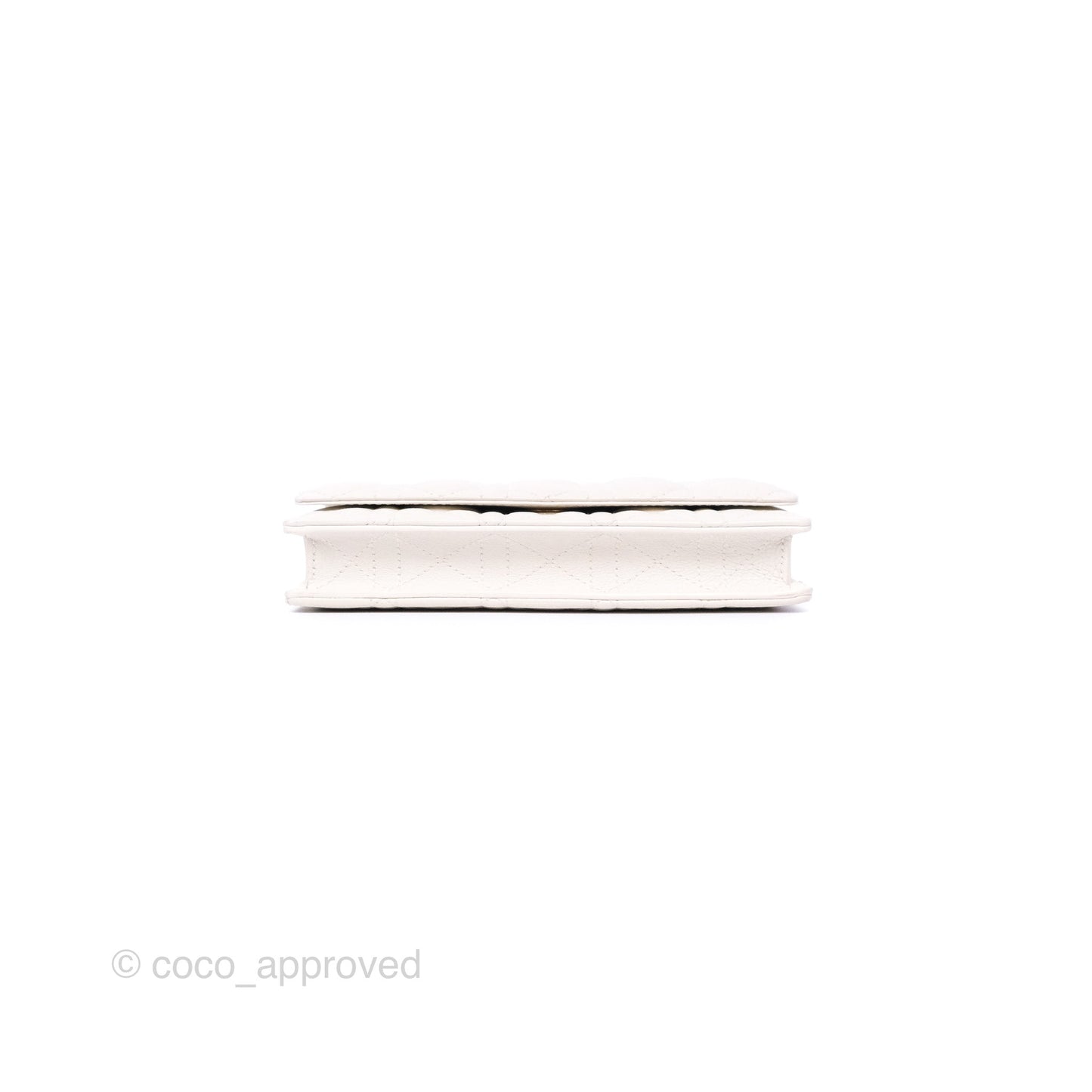 Dior Caro Pouch With Chain Latte Supple Cannage Calfskin