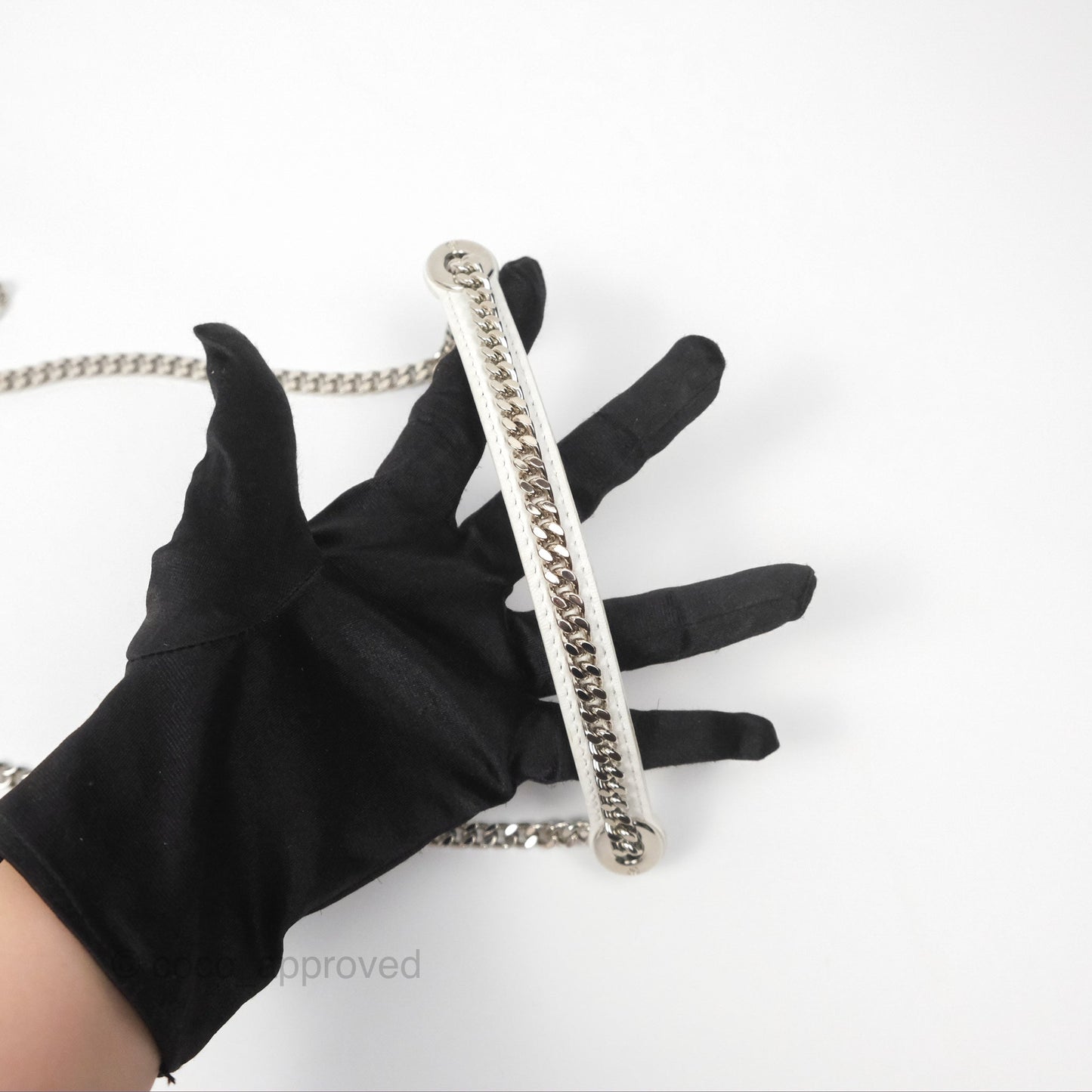 Christian Dior Cannage Mini Lady Dior White Silver Hardware