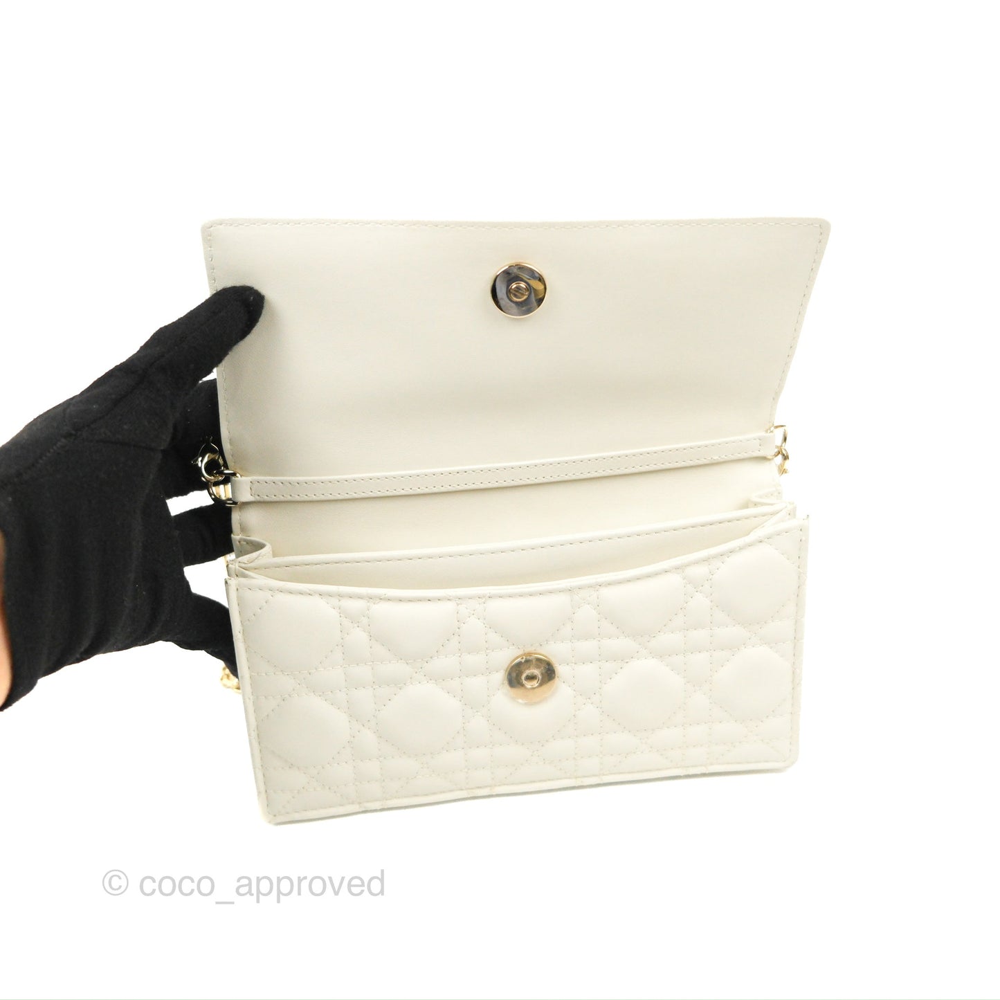 Dior Miss Dior Mini Bag Ivory White Cannage Lambskin