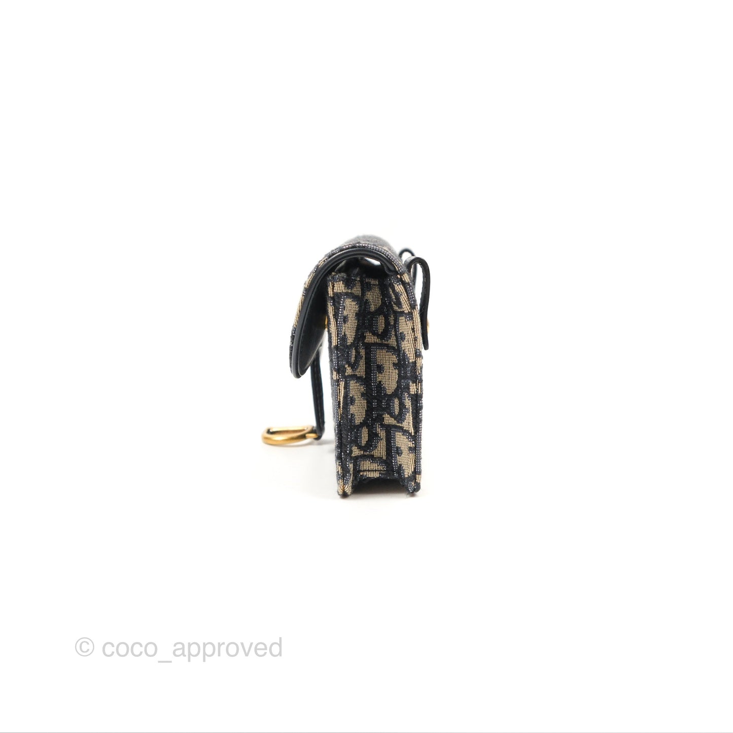 Christian Dior Blue Dior Oblique Jacquard Saddle Belt Pouch
