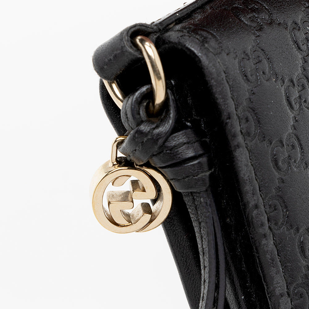 Gucci Guccissima Metallic Leather Bree Continental Wallet