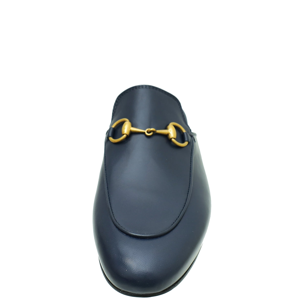 Gucci Navy Blue Princetown Mules 35.5