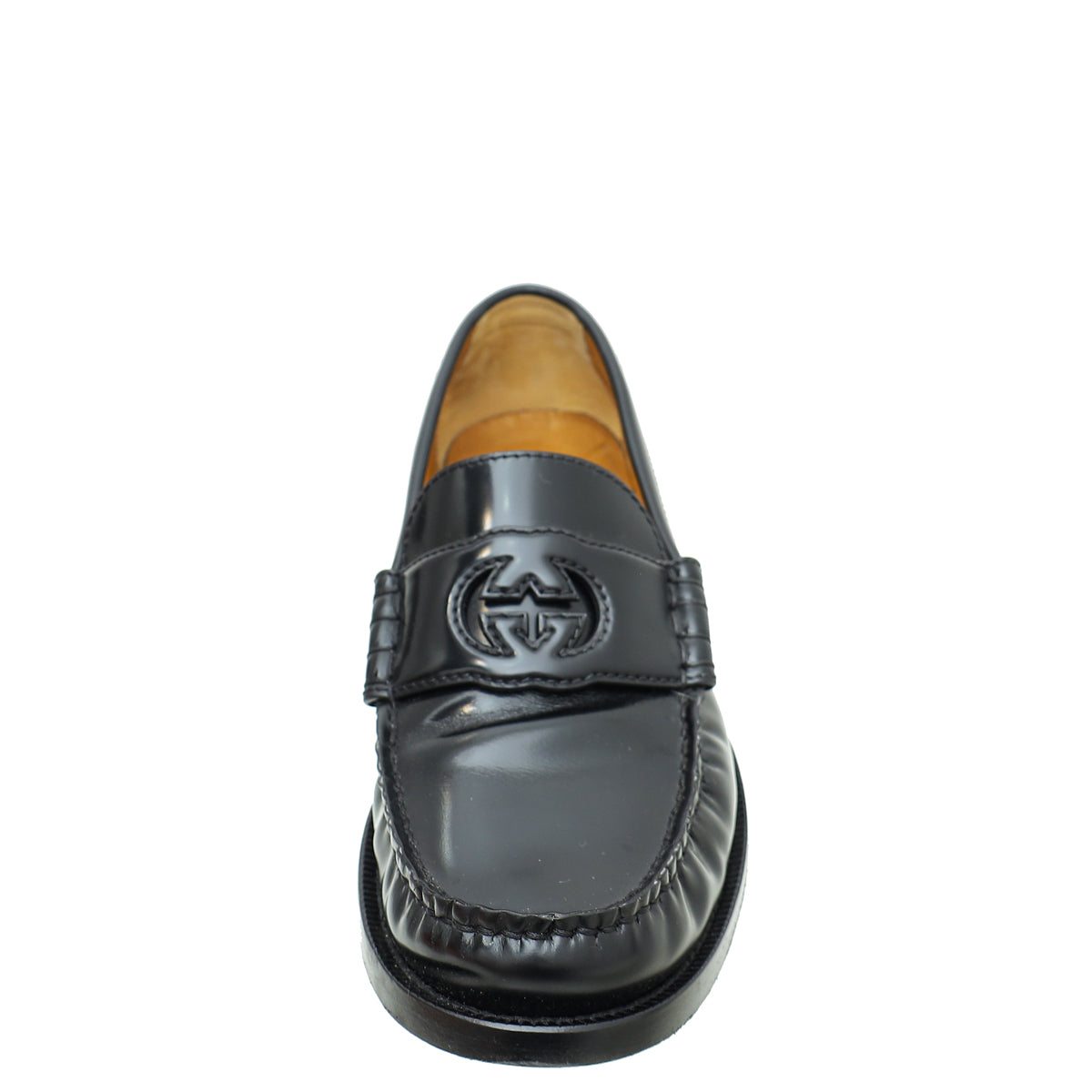 Gucci Black Interlocking G Loafer 38.5