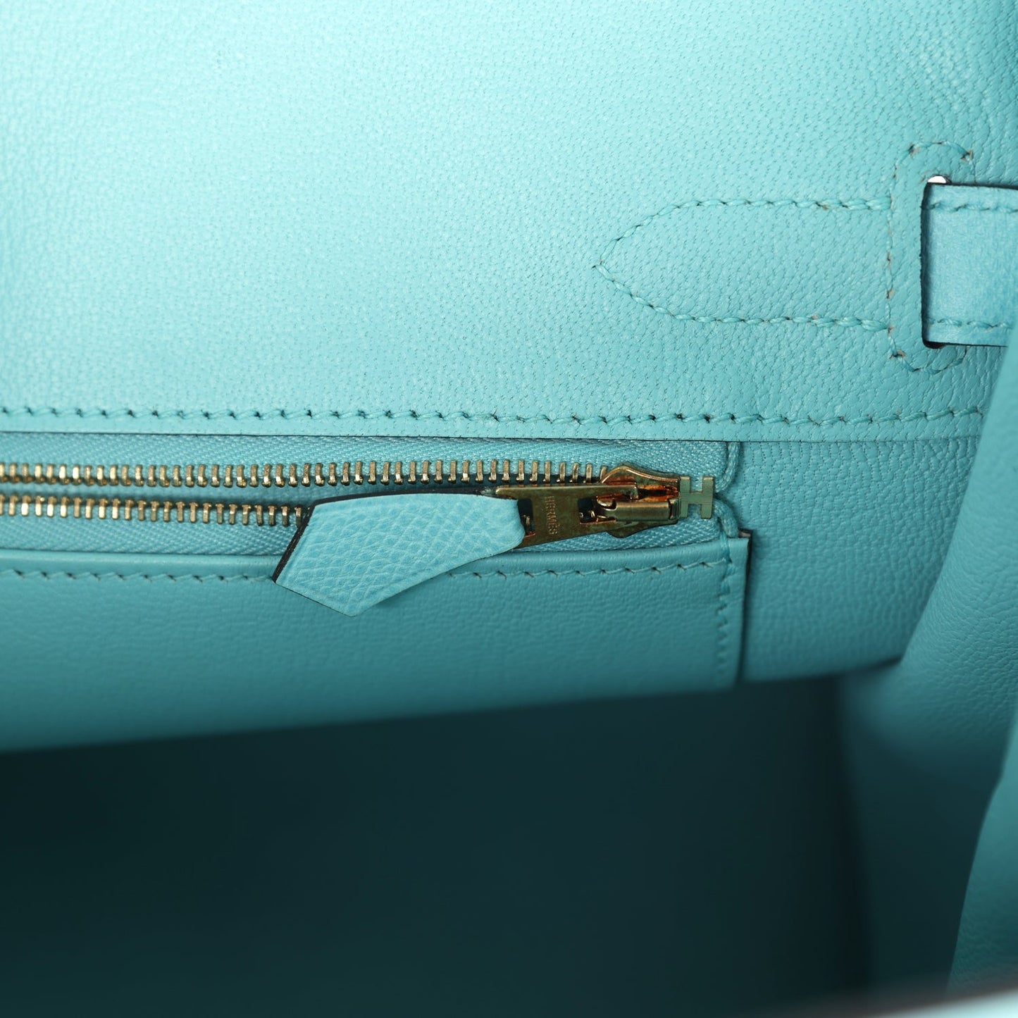 Hermes Birkin 30 Bleu Atoll Epsom Gold Hardware