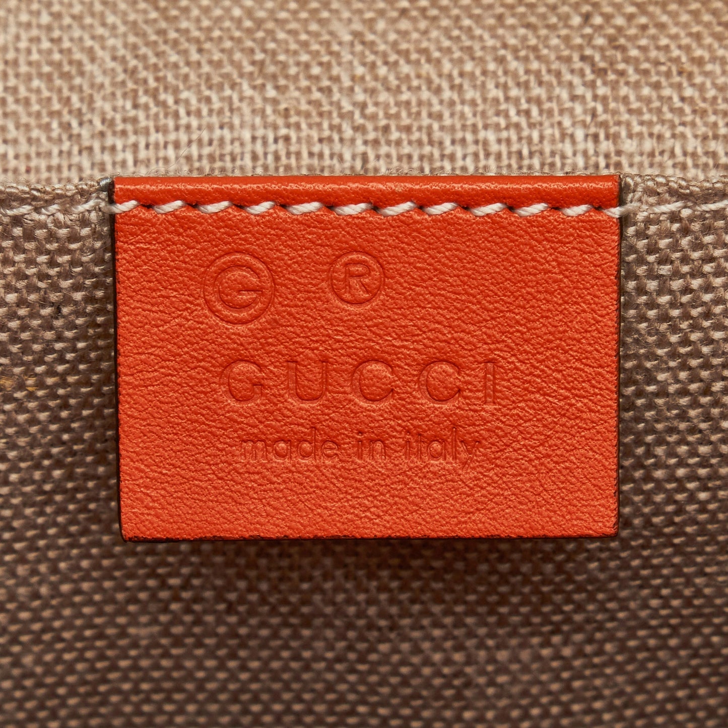 Gucci Bree Orange Microguccisima Embossed Leather