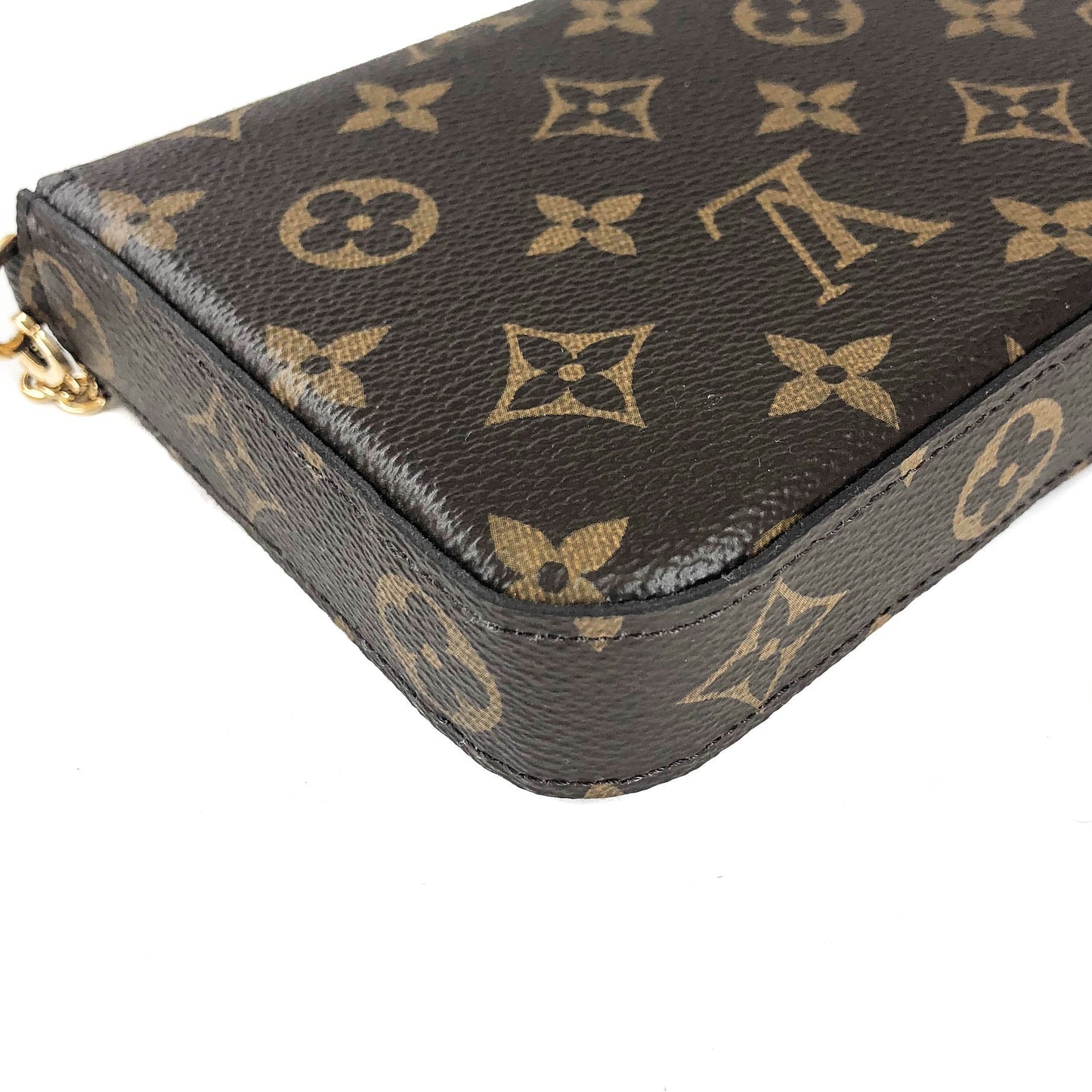 Louis-Vuitton Pochette Felicie Chain Wallet Lovely Birds Design with Gold Hardware