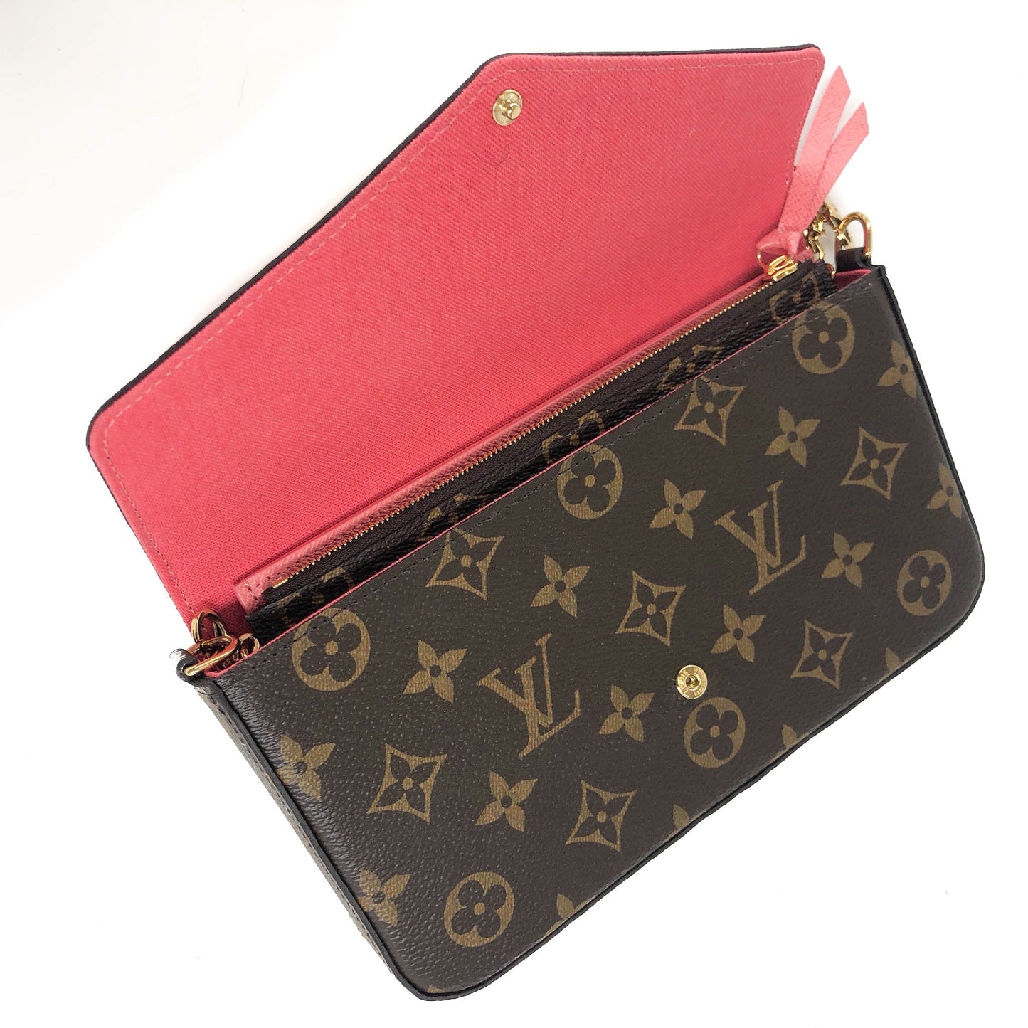 Louis-Vuitton Pochette Felicie Chain Wallet Lovely Birds Design with Gold Hardware