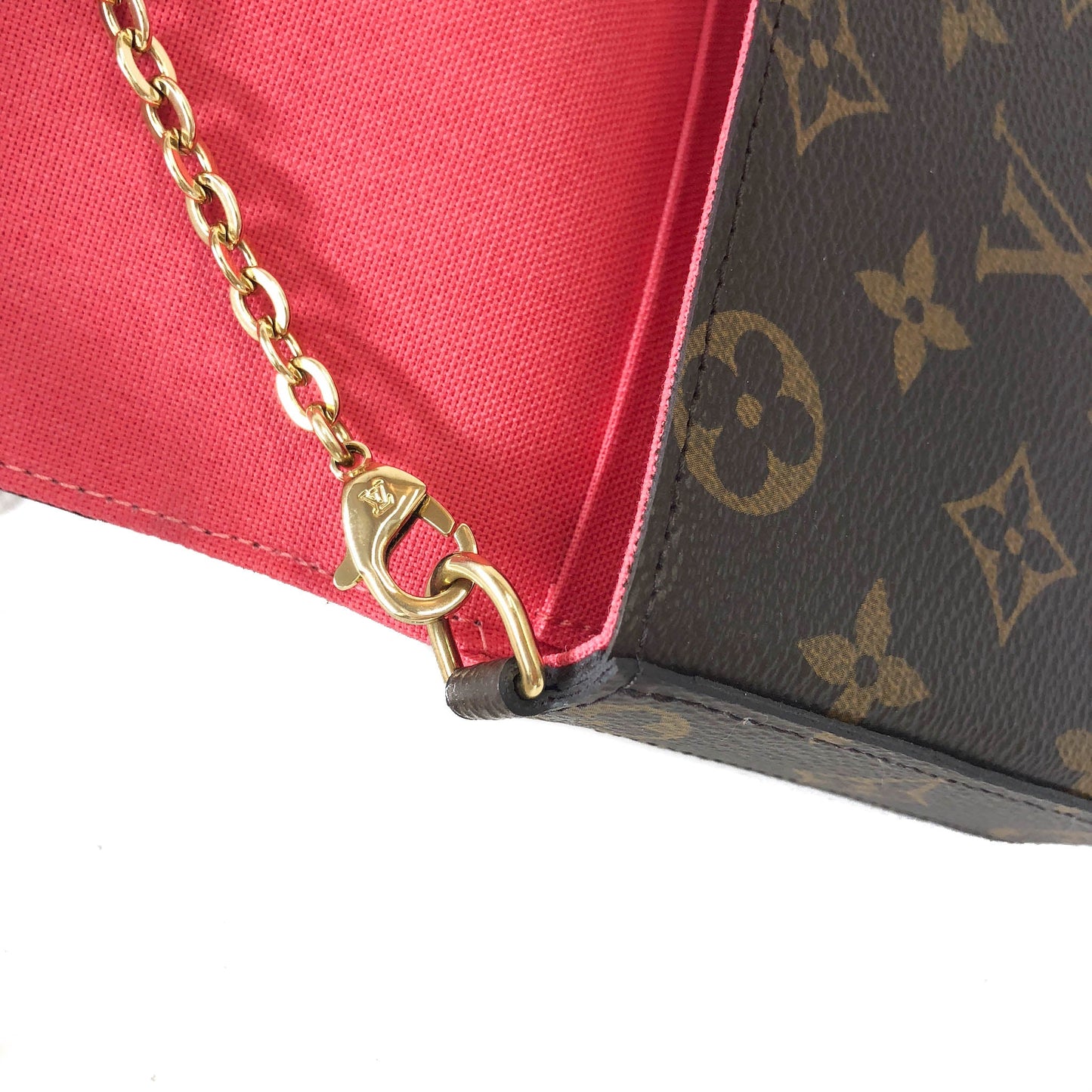 Louis-Vuitton Pochette Felicie Chain Wallet Lovely Birds Design with Gold Hardware
