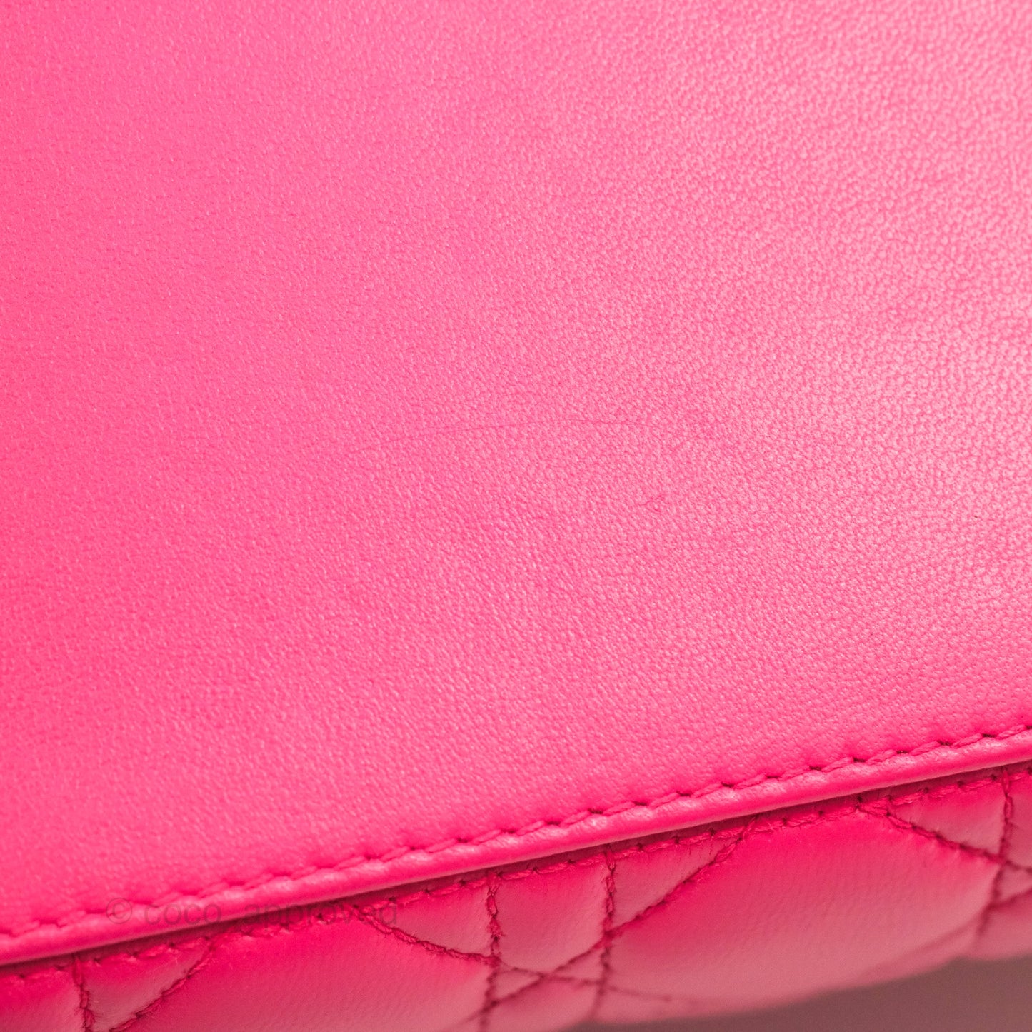 Christian Dior Lady Dior Medium Fuschia Pink Lambskin Gold Hardware