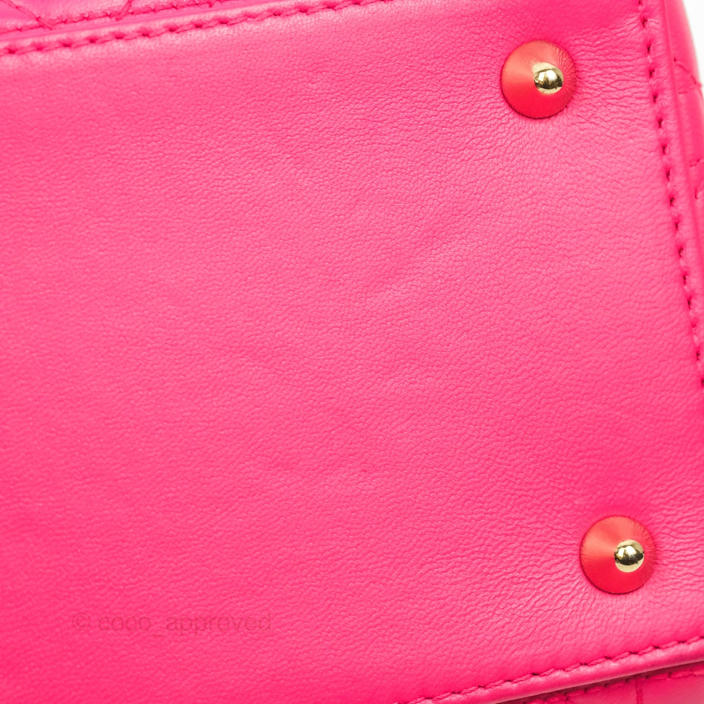 Christian Dior Lady Dior Medium Fuschia Pink Lambskin Gold Hardware