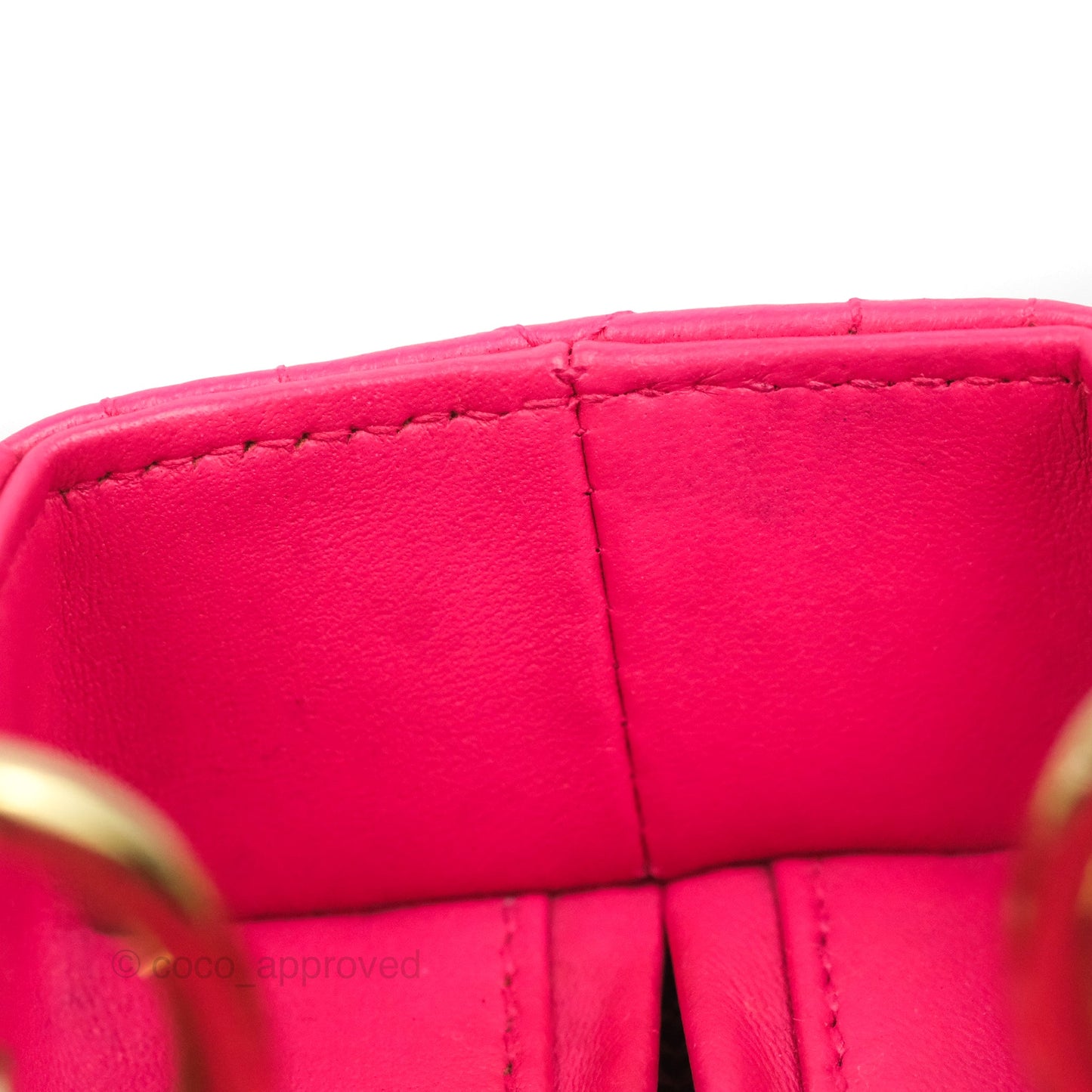 Christian Dior Lady Dior Medium Fuschia Pink Lambskin Gold Hardware