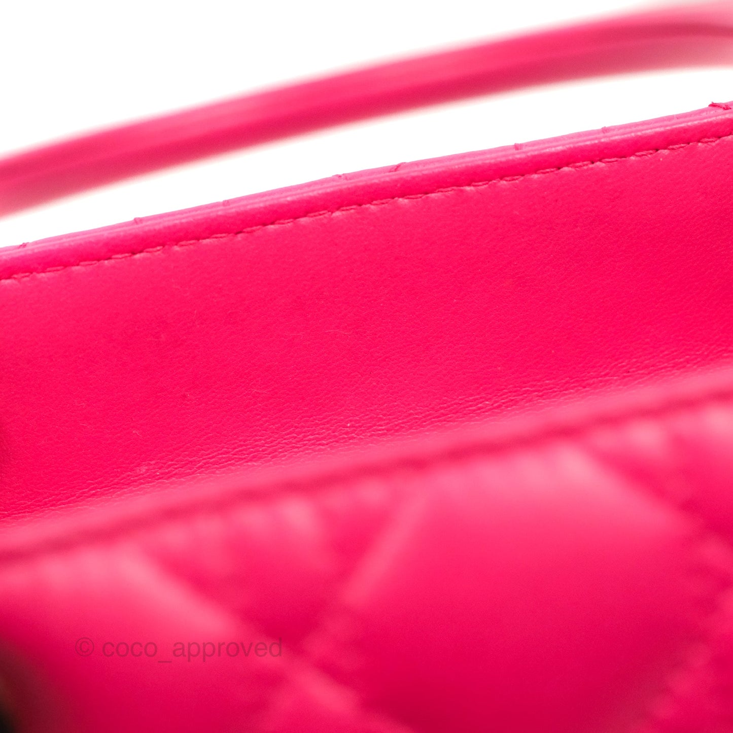 Christian Dior Lady Dior Medium Fuschia Pink Lambskin Gold Hardware
