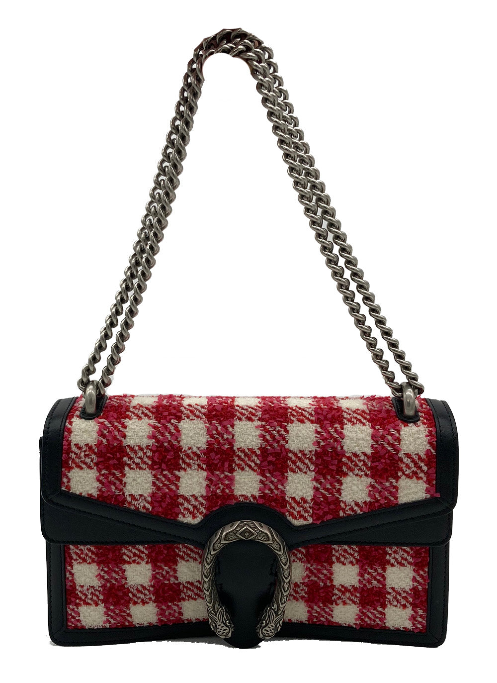 Gucci Vichy Wool Tweed Small Dionysus Shoulder Bag