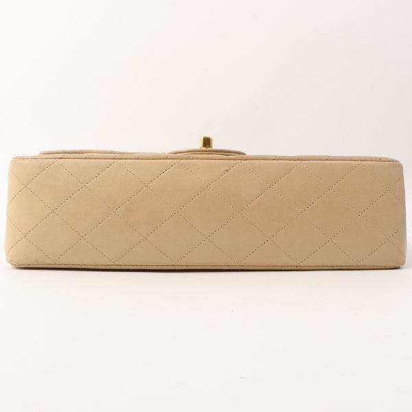 Chanel Around 1995 Made Classic Flap Chain Bag 25Cm Beige