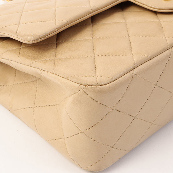 Chanel Around 1995 Made Classic Flap Chain Bag 25Cm Beige