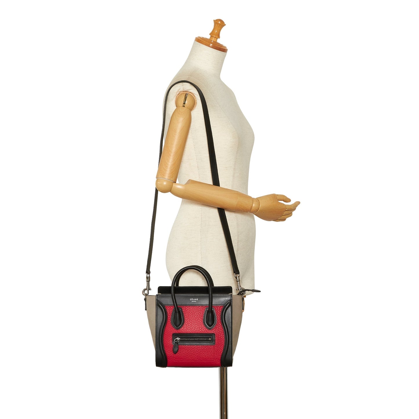 Celine Tricolor Nano Luggage Satchel