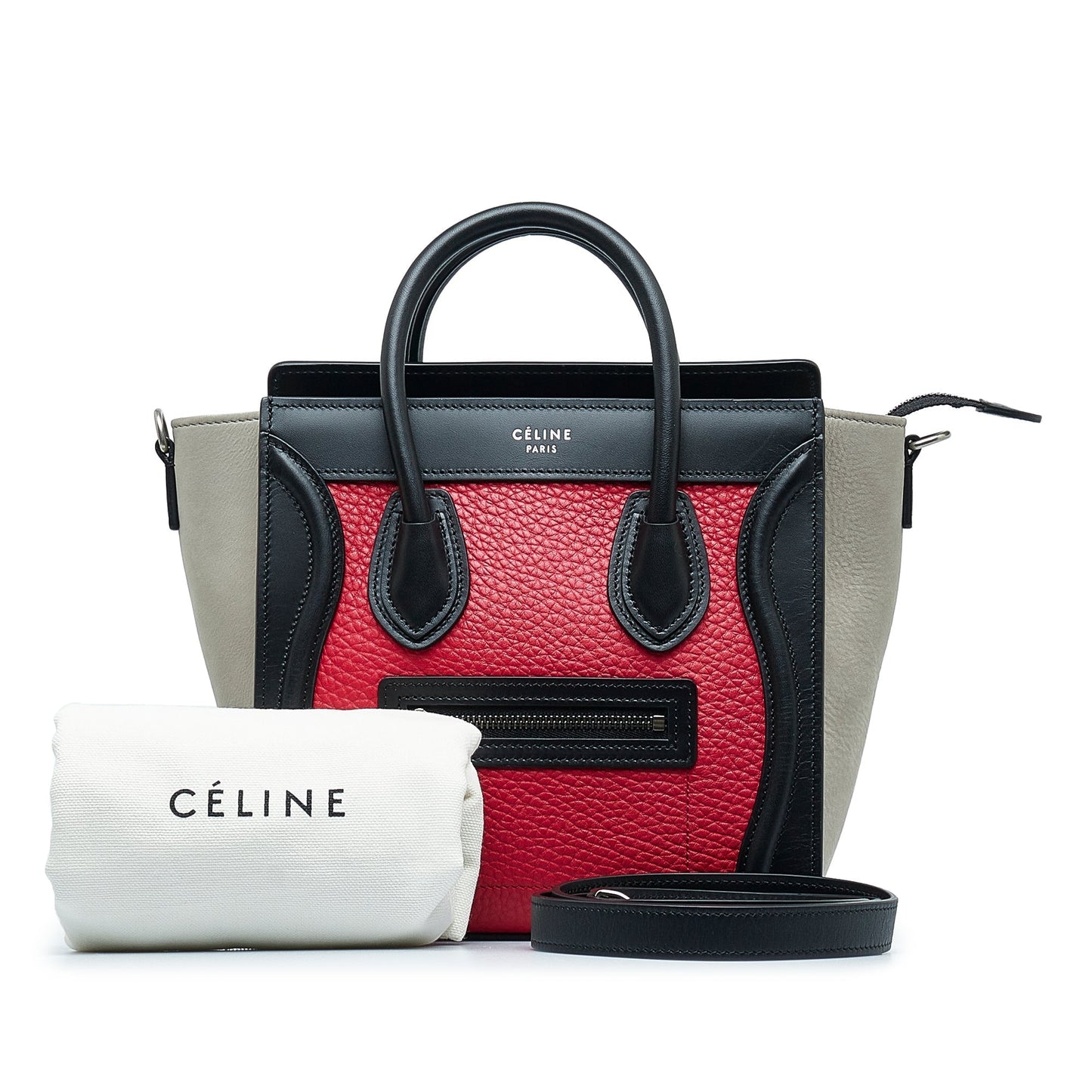Celine Tricolor Nano Luggage Satchel