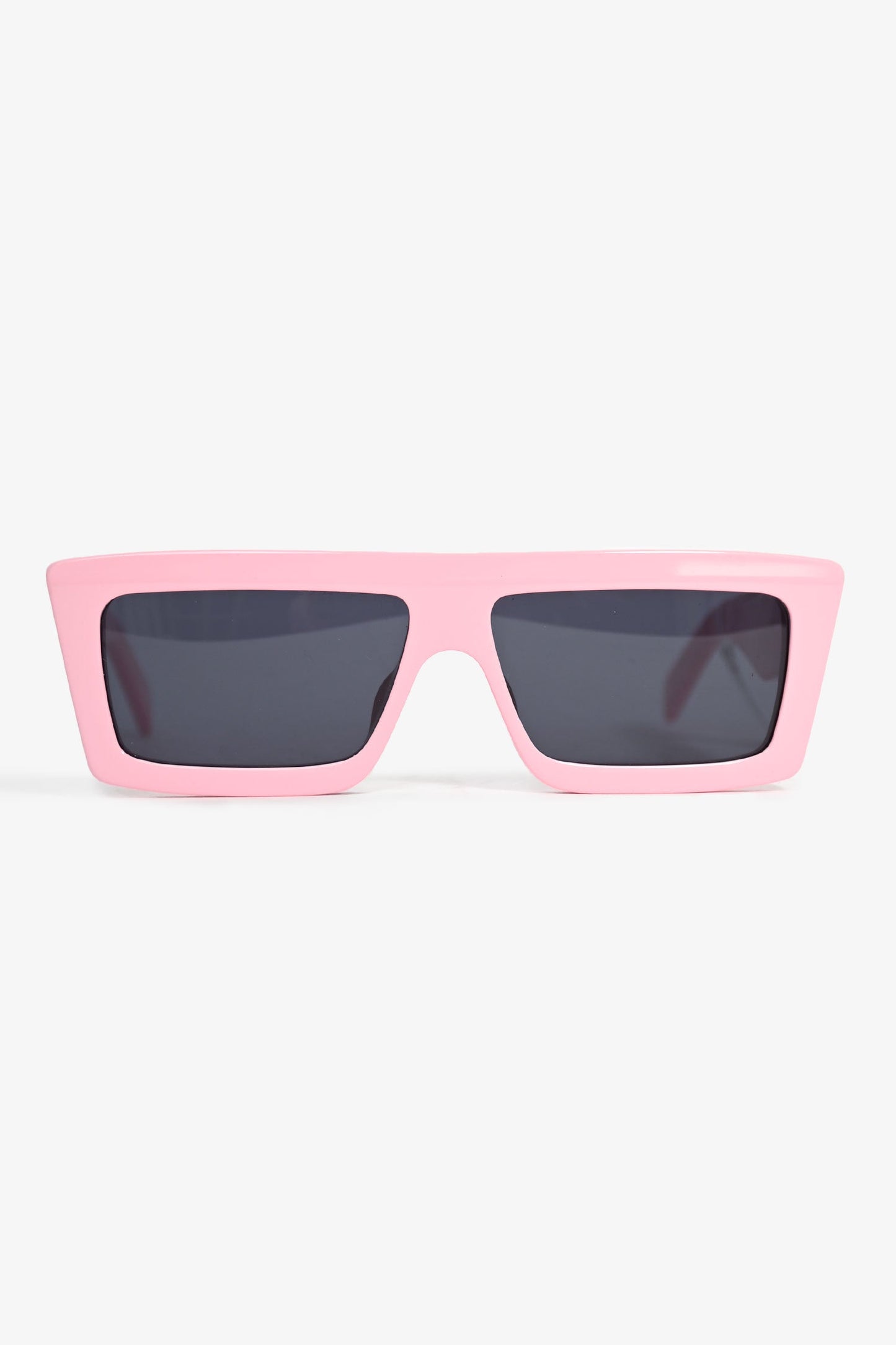 Celine Pink Frame Rectangular Sunglasses with Pouch