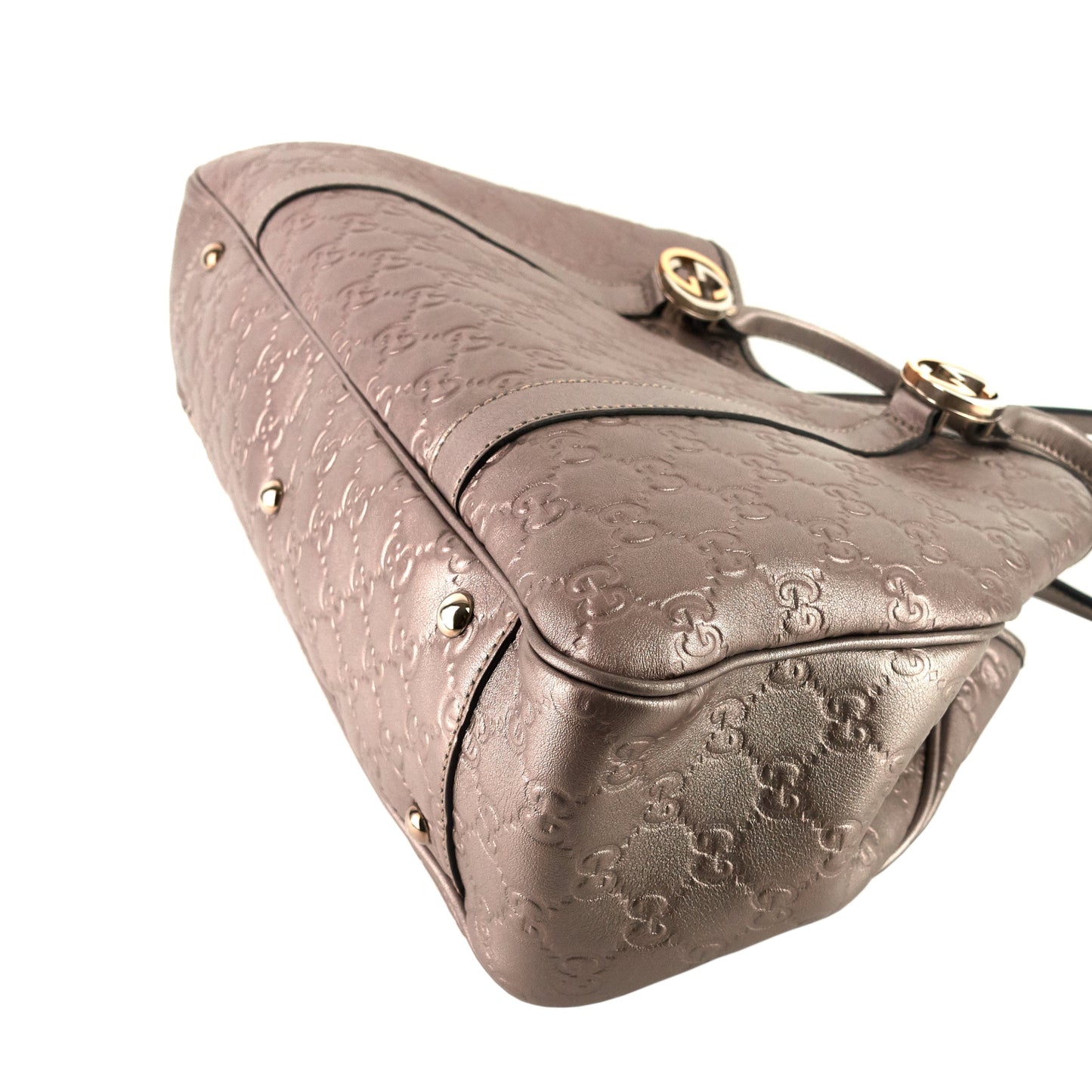 GG Twins Medium Metallic Guccissima Leather Bag