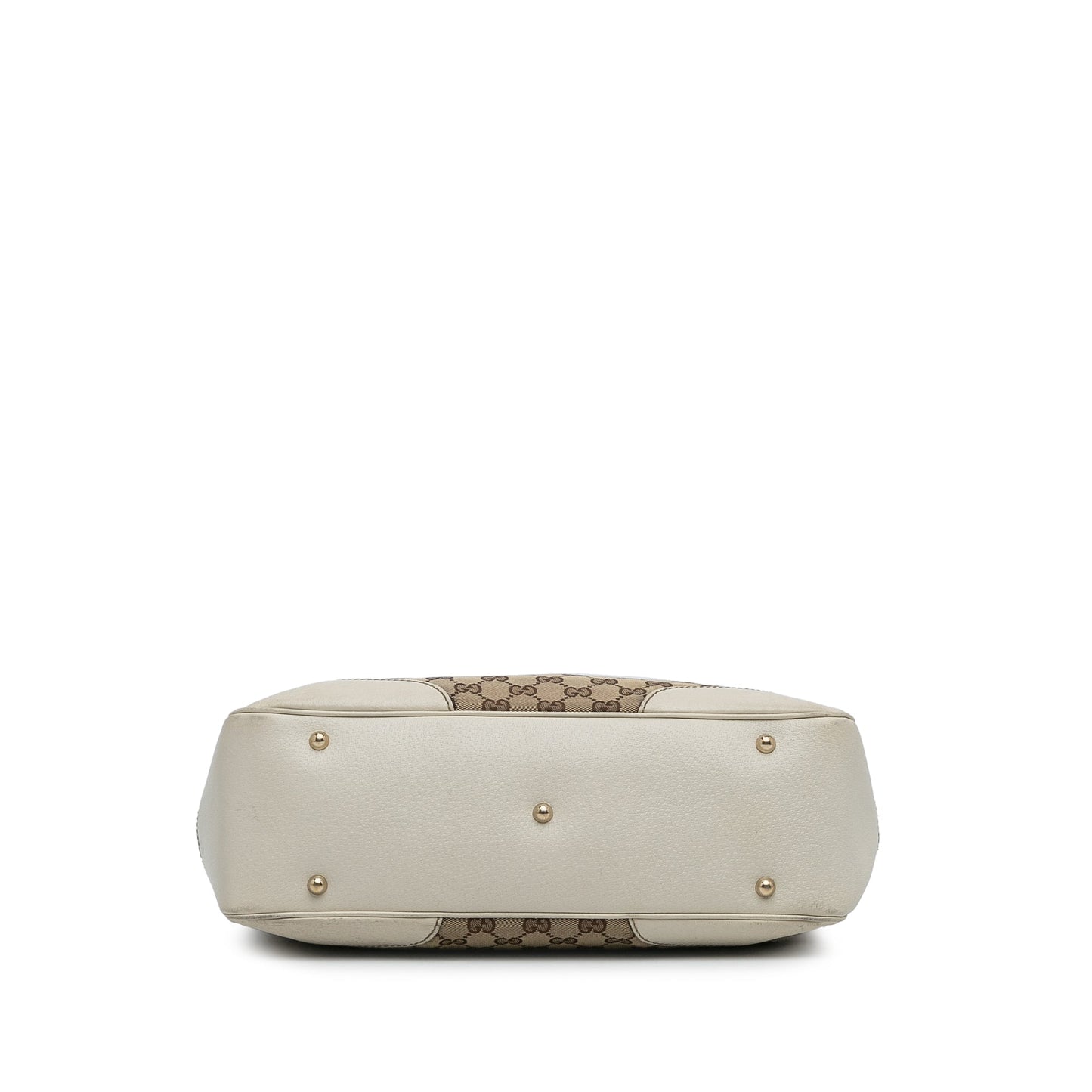 Brown Gucci GG Canvas Bamboo Tote Bag