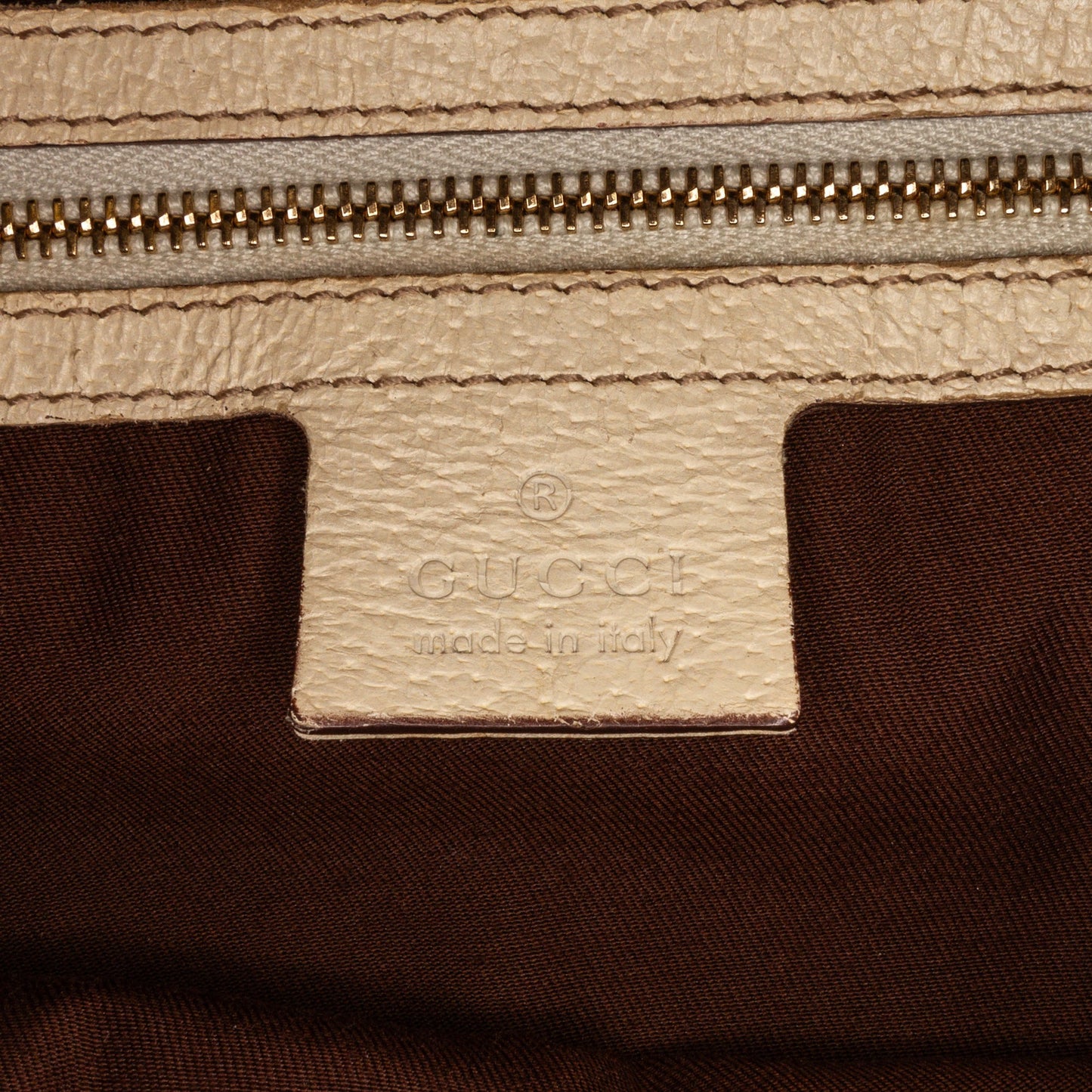 Brown Gucci GG Canvas Bamboo Tote Bag