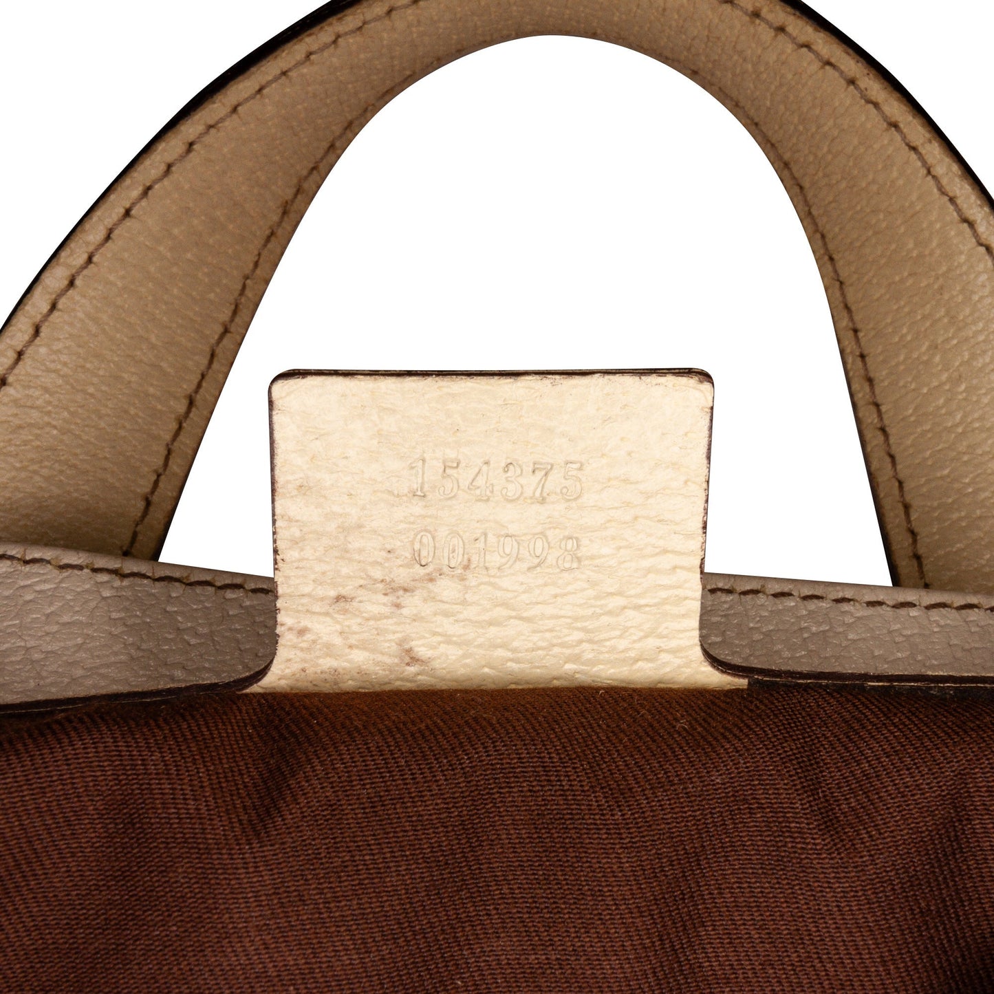 Brown Gucci GG Canvas Bamboo Tote Bag