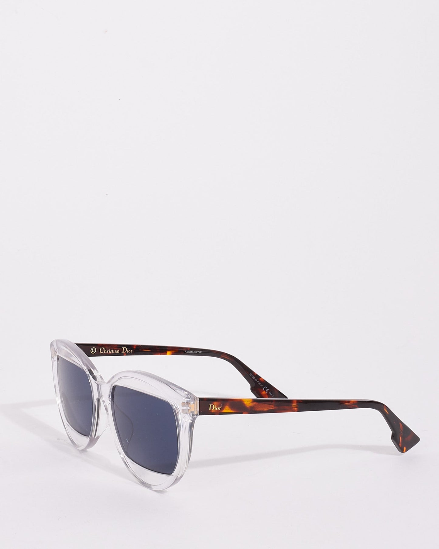 Dior Transparent & Brown Tortoise Acetate Dior Mania 2 Sunglasses