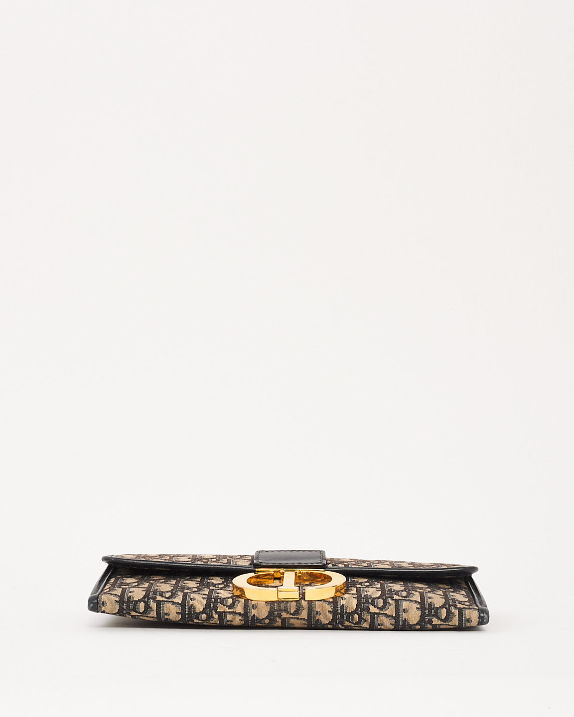 Dior Navy Oblique Canvas 30Montaigne Chain Clutch Bag