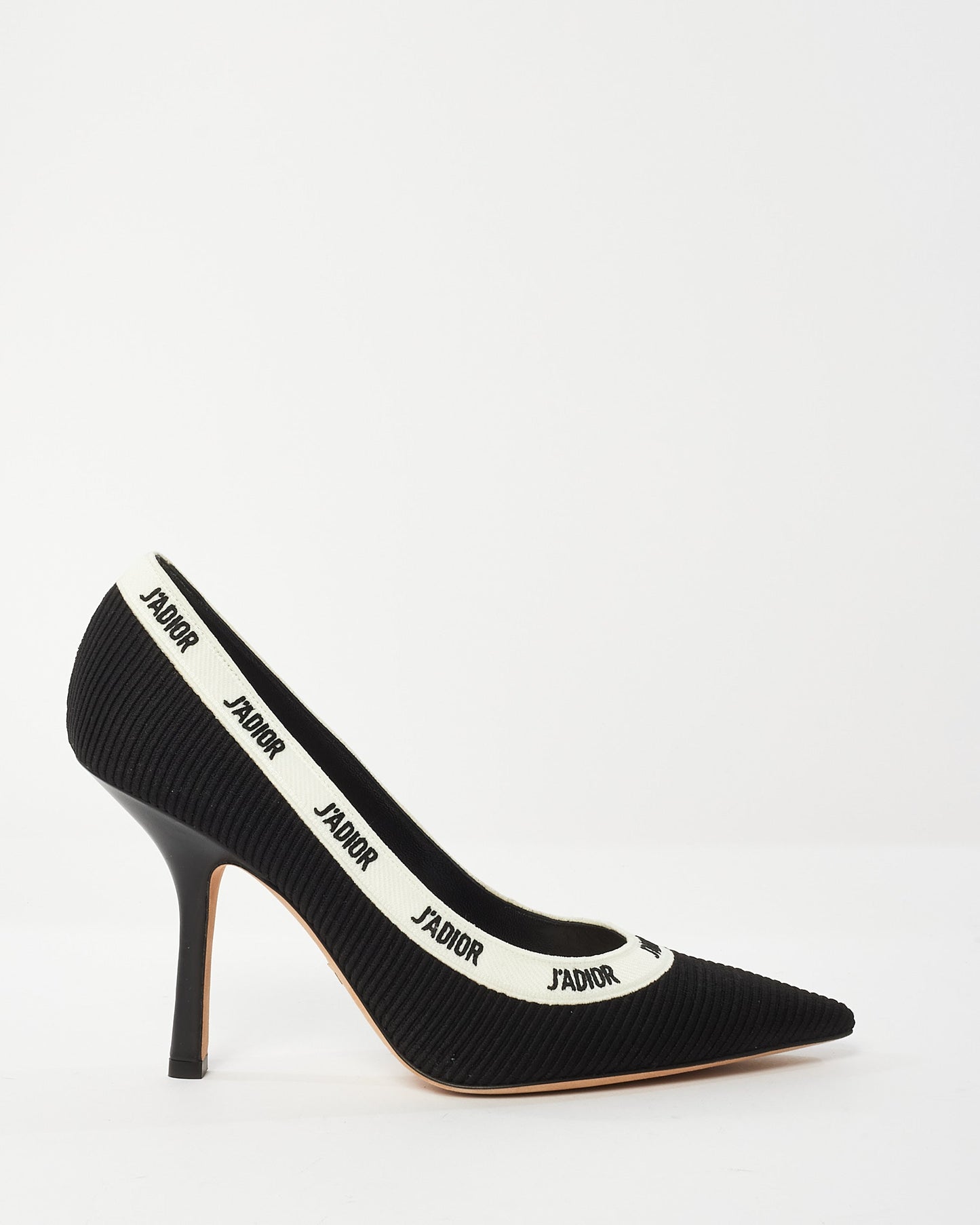 Dior Black Technical Canvas J'Adior Ribbon 100MM Pumps - 40