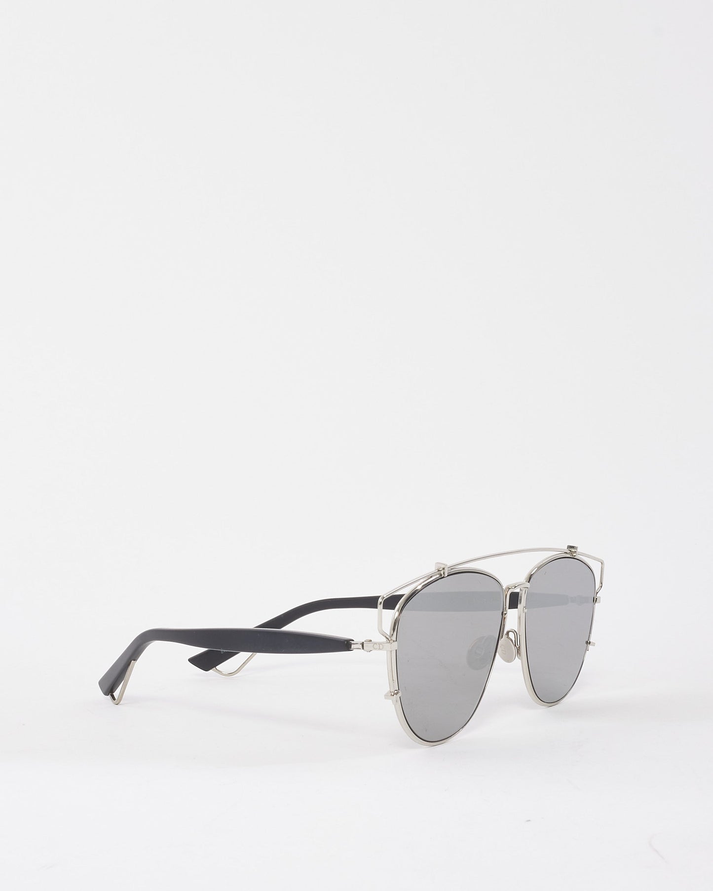Dior Silver Mirror Technologic Aviator Sunglasses