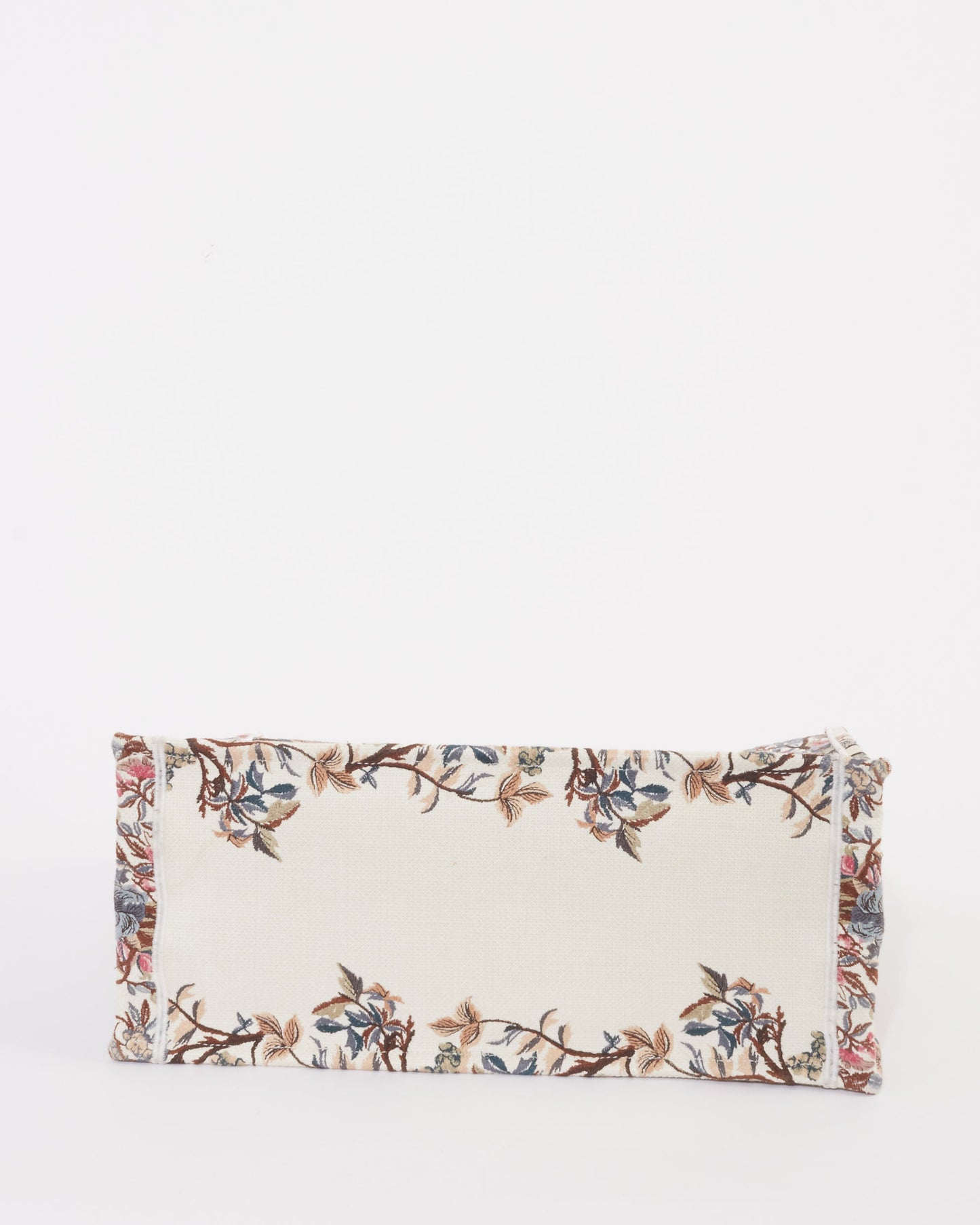 Dior White Canvas "Jardin D'Hiver" Large Book Tote