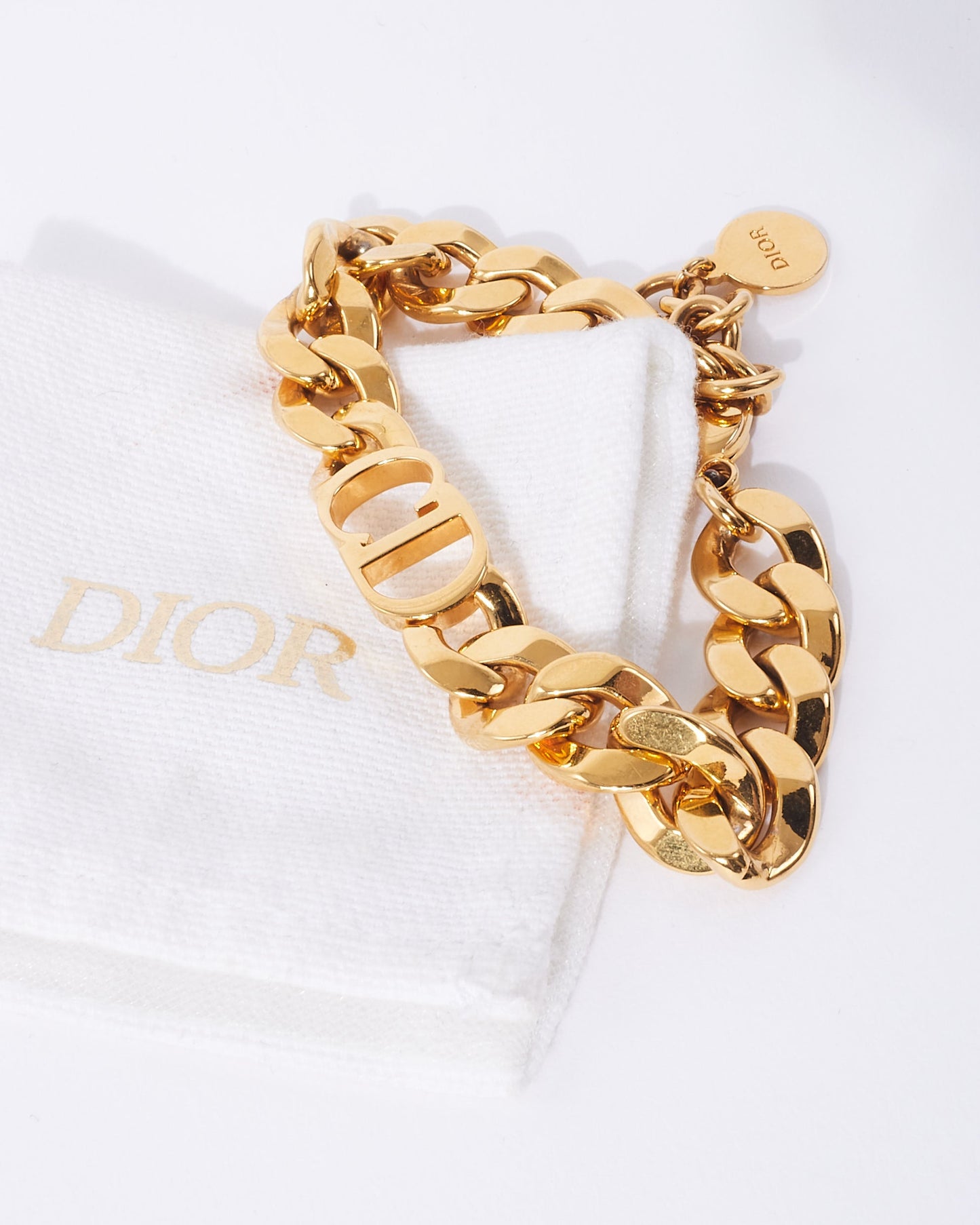 Dior Gold "Danseuse Etoile" Logo Bracelet