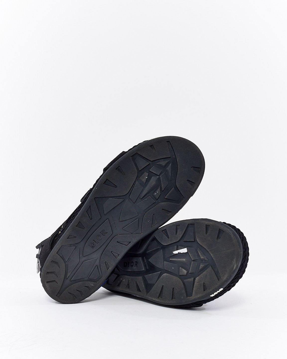 Dior Men's Black Suede & Canvas Sandals - 44