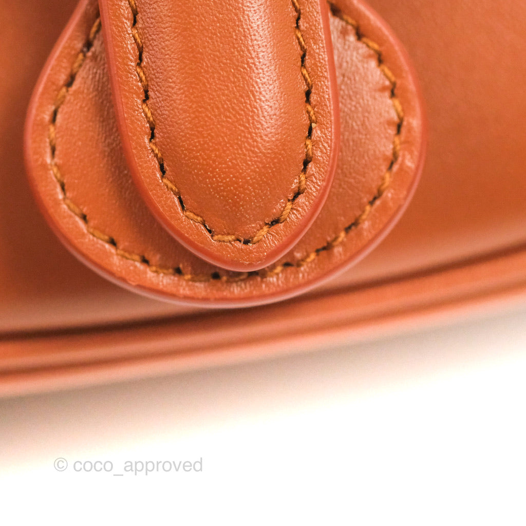 Dior Medium Bobby Bag Tan Calfskin Gold Hardware