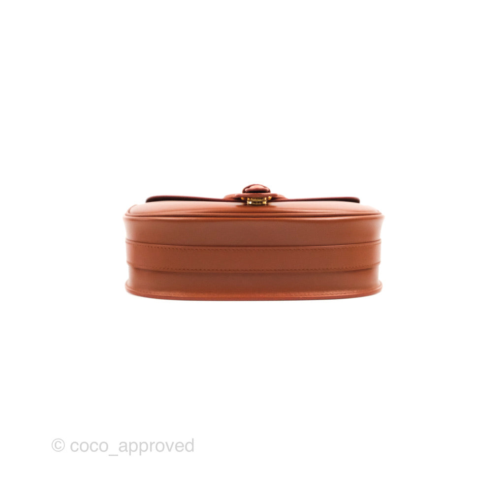 Dior Medium Bobby Bag Tan Calfskin Gold Hardware