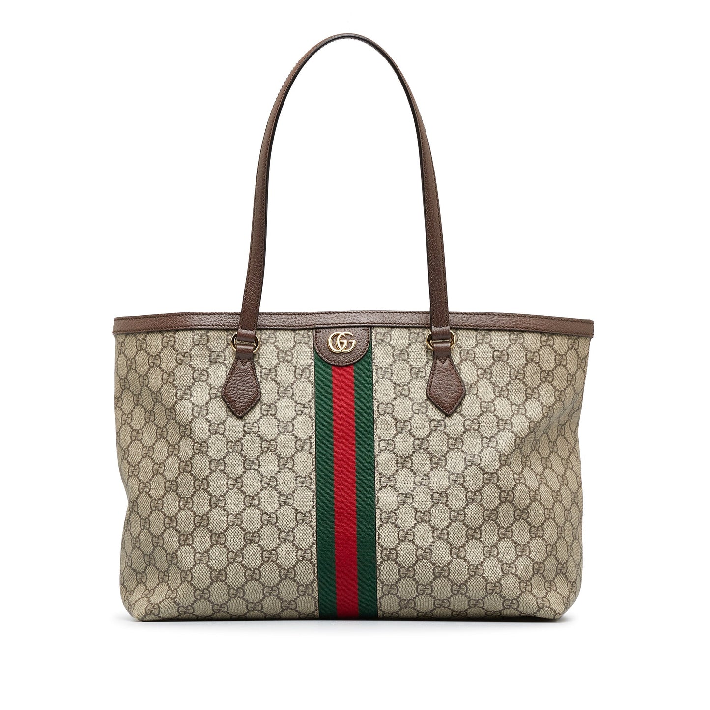 Brown Gucci GG Supreme Ophidia Tote