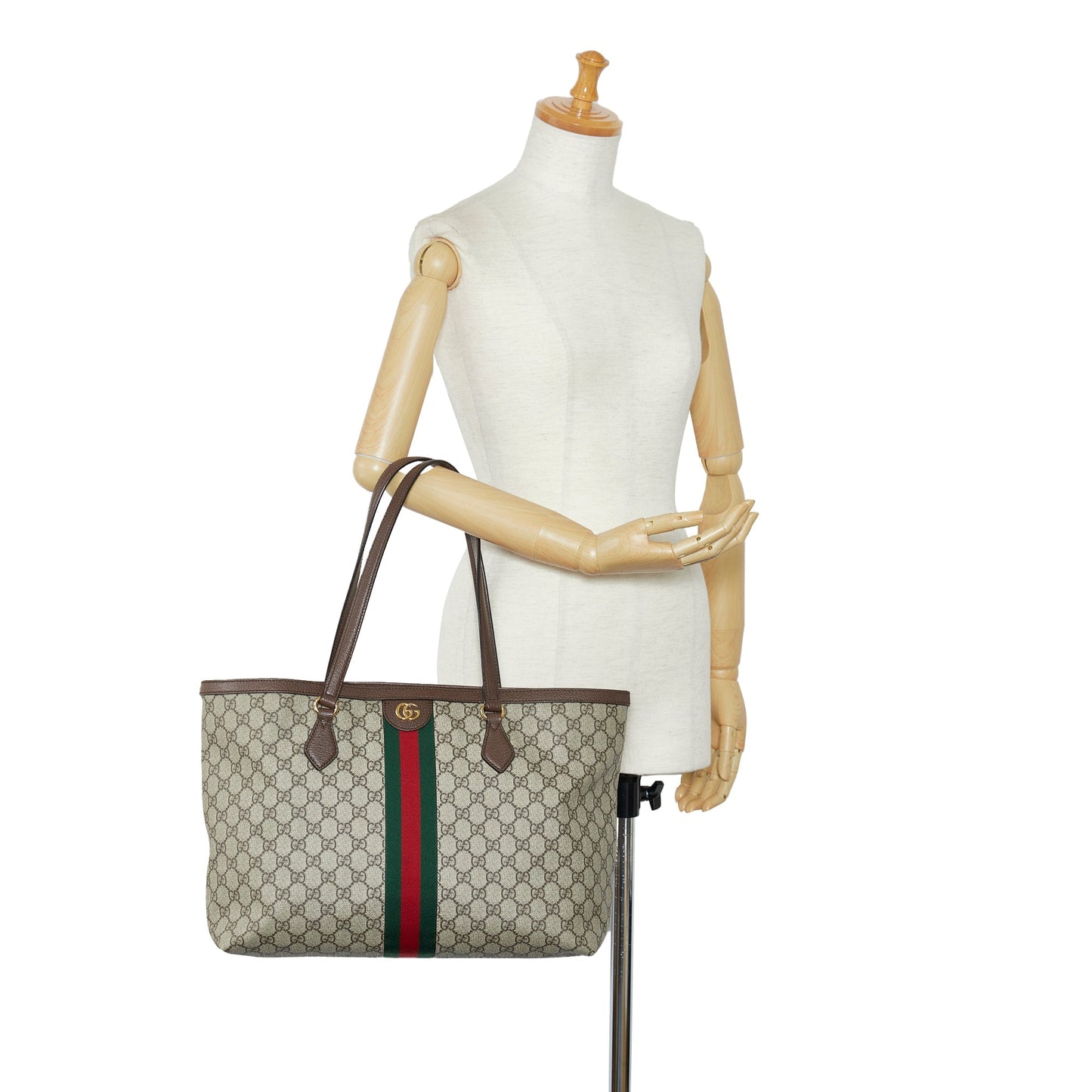 Brown Gucci GG Supreme Ophidia Tote