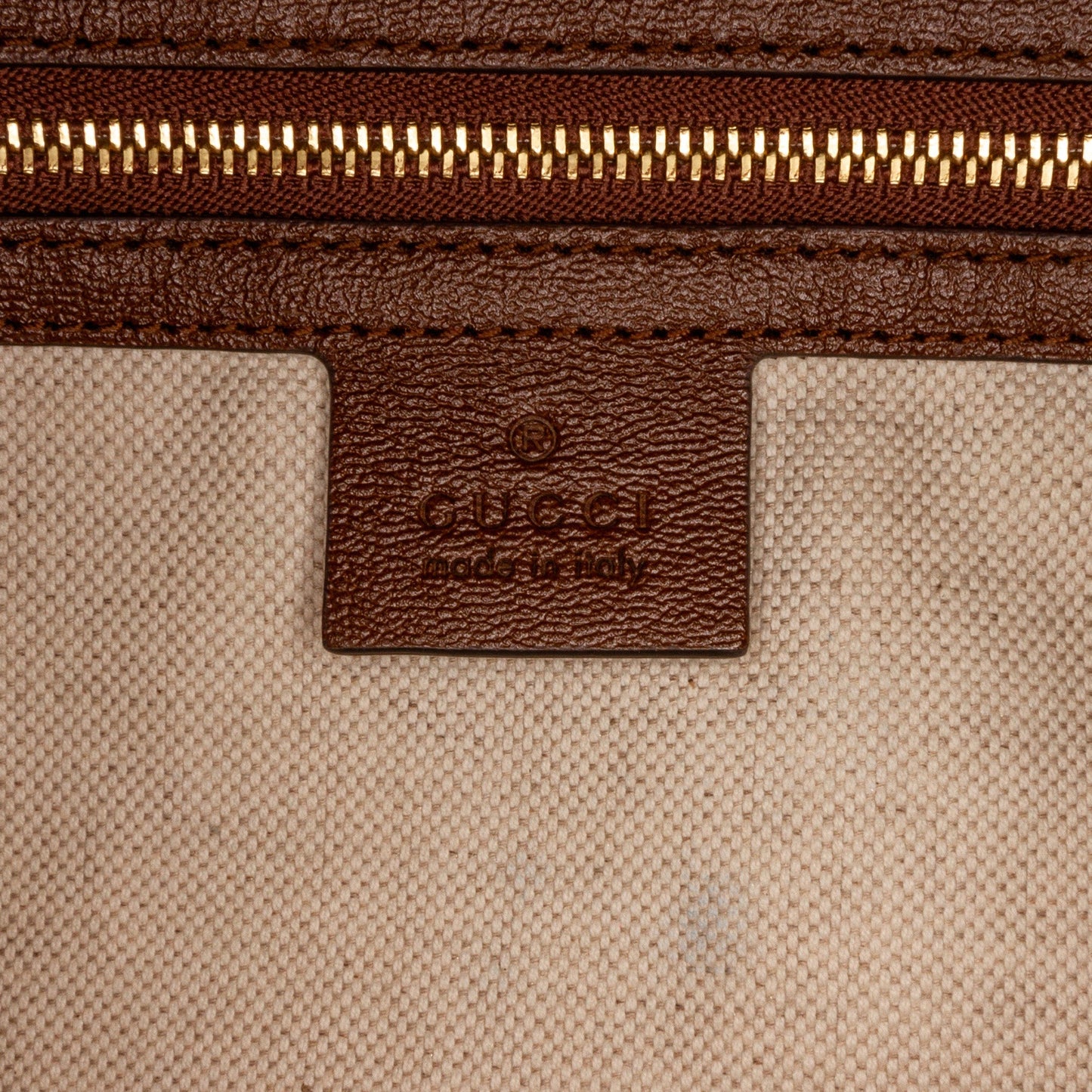 Brown Gucci Large GG Canvas 1955 Horsebit Chain Tote Satchel