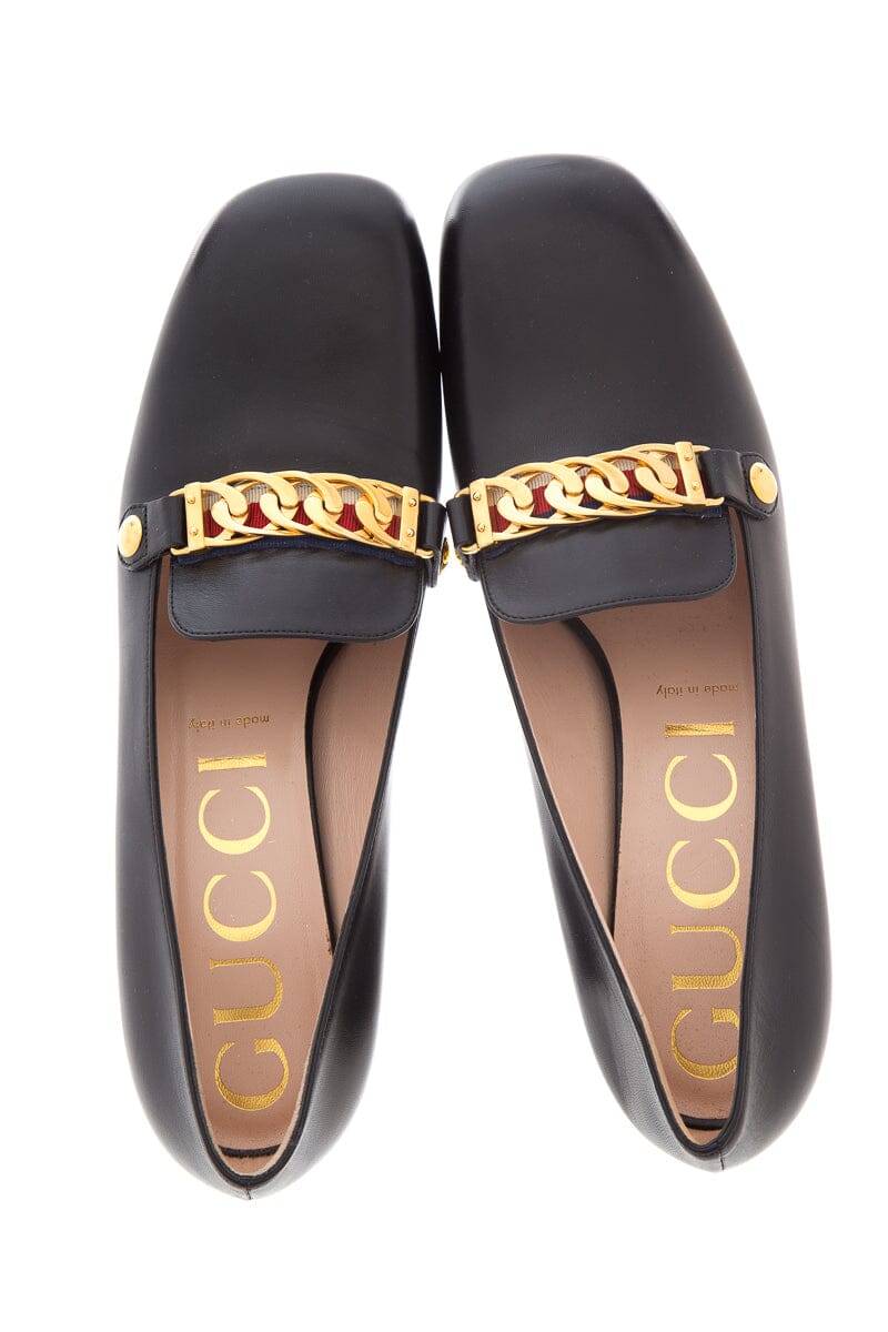 Gucci Black Sylvie Loafer Pumps SZ 41.5