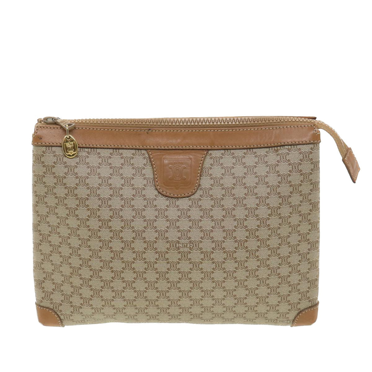 Celine Macadam Canvas Clutch Bag Beige ac1845